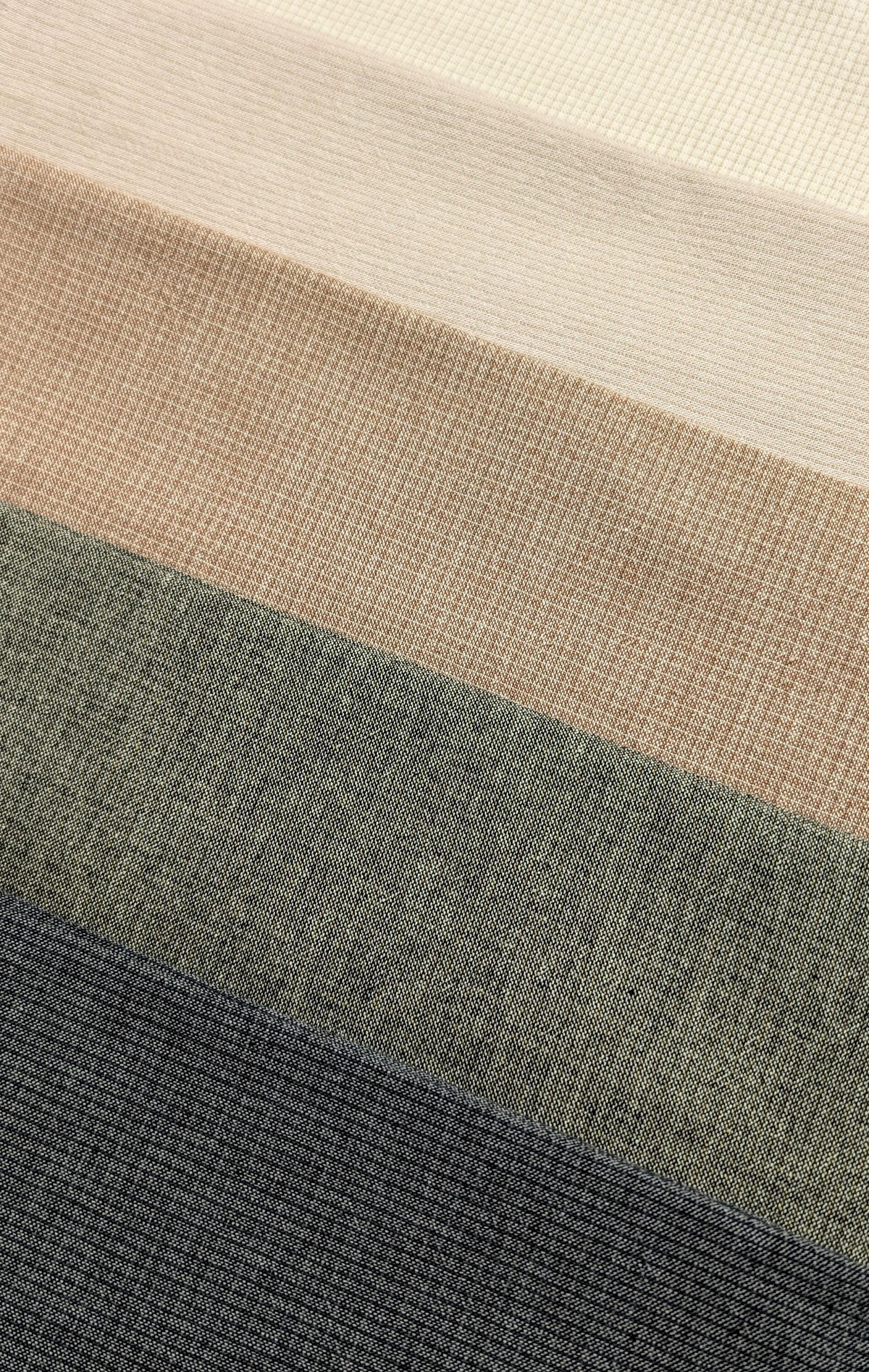 Cosmo - PRE-CUT Small Grid Yarn Dyed Cotton Taupe - Mixed Colors