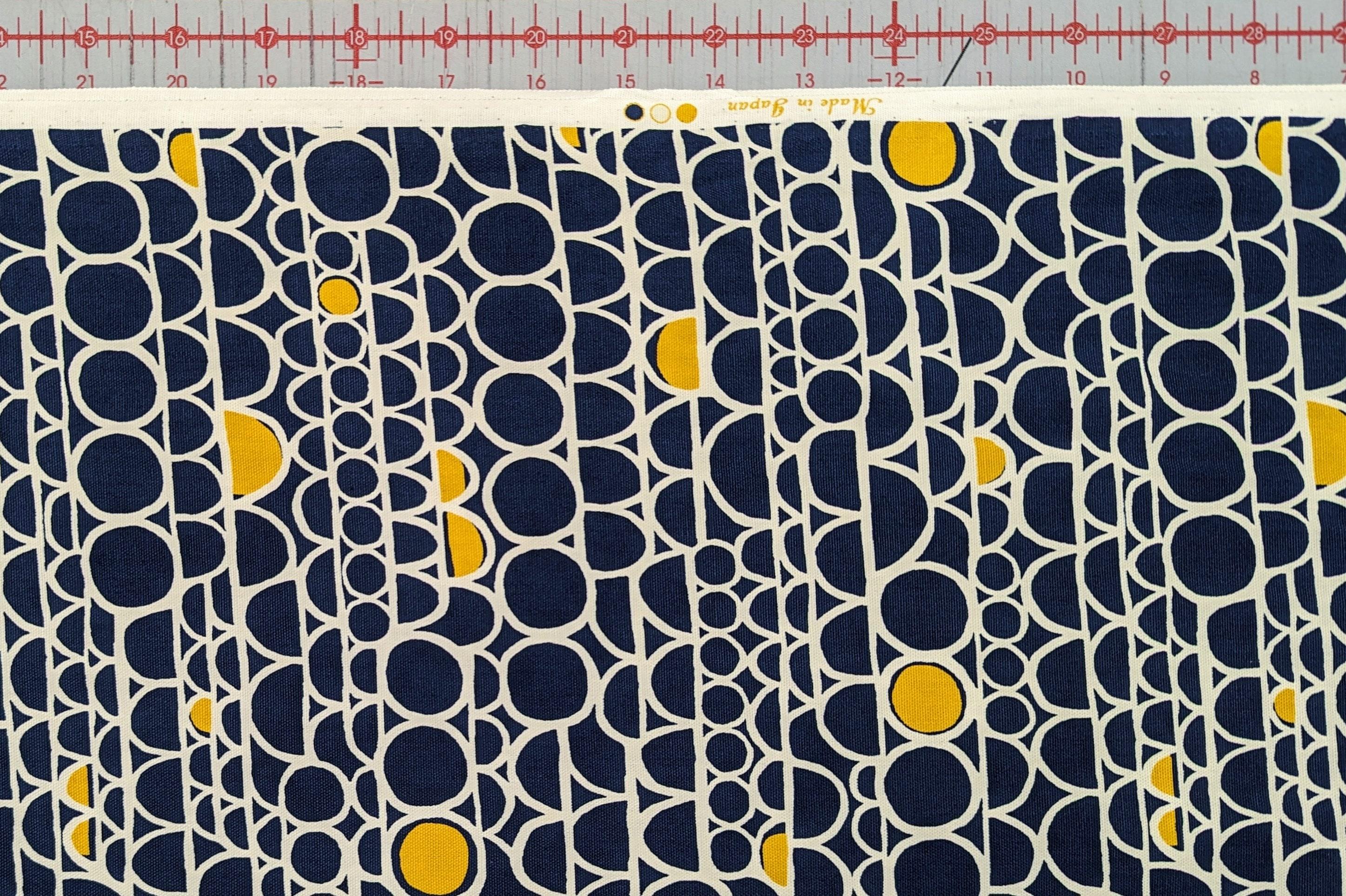 Sunwell - Abstract Bubbles Cotton Oxford - Navy Blue