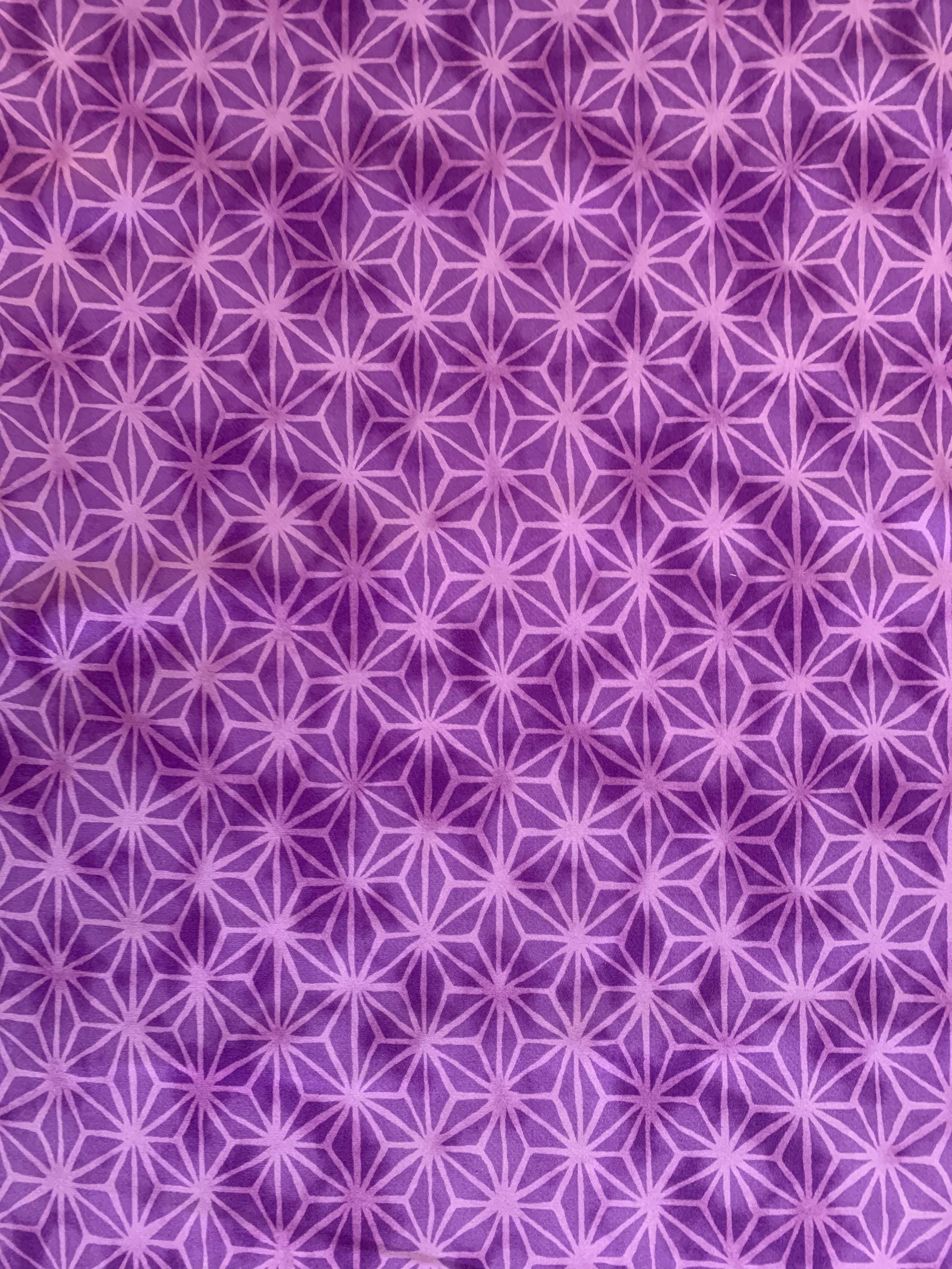 Hishiei - Asanoha Star Cotton - Purple