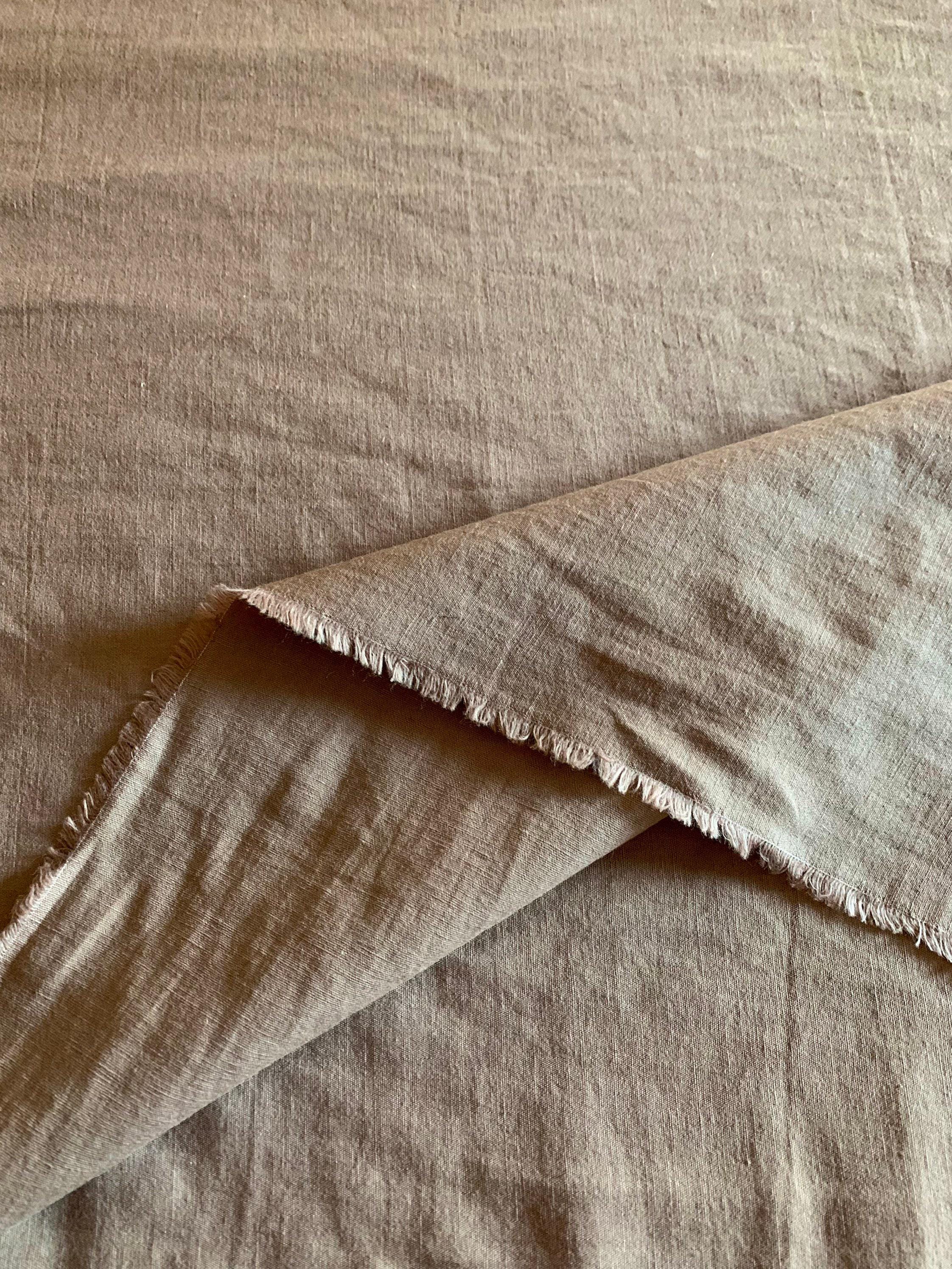 Cosmo Japanese cotton linen fabric AD5192-108 milk chocolate brown