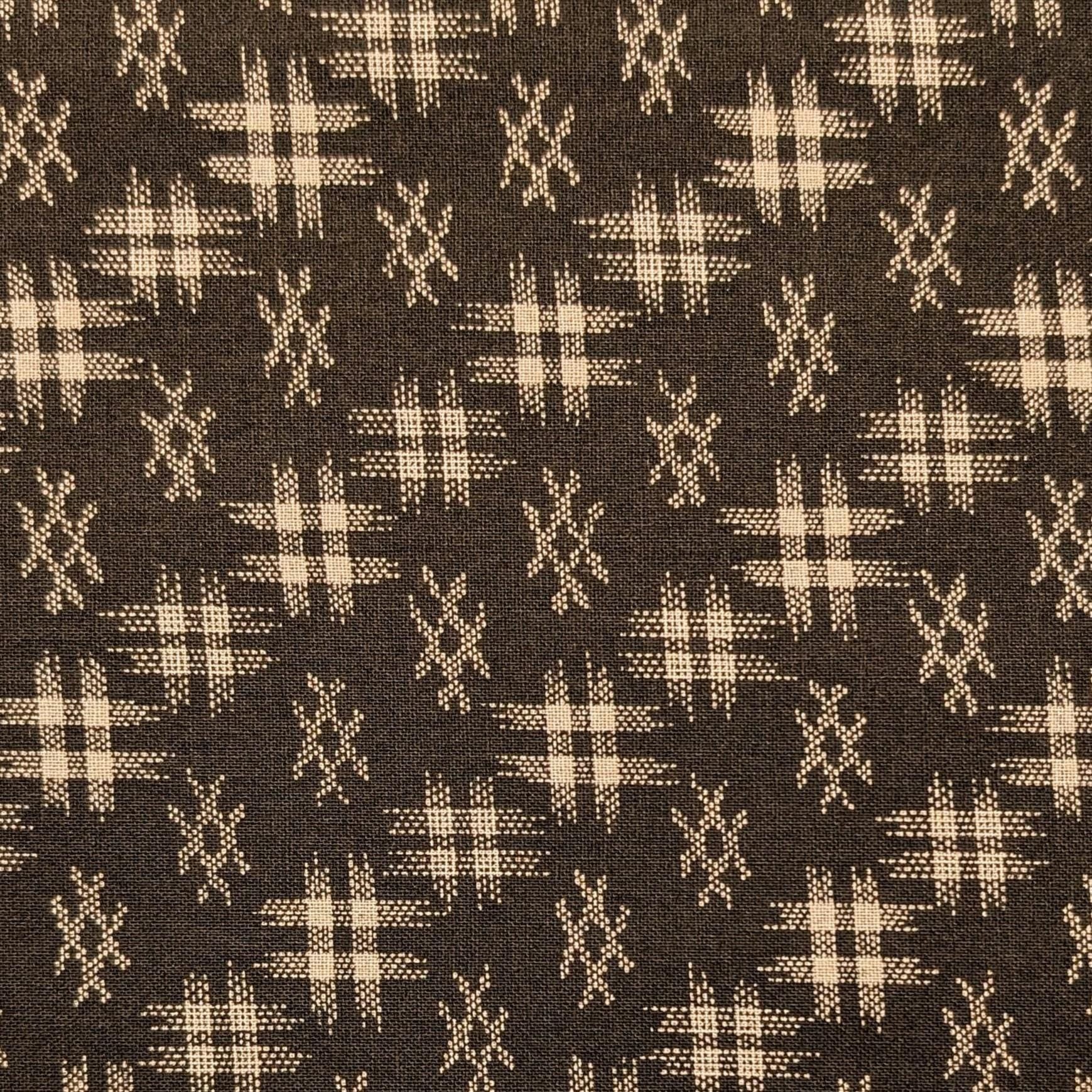 Sevenberry Well 井戸 hashtag Japanese cotton fabric 88222-5-13 beige & brown