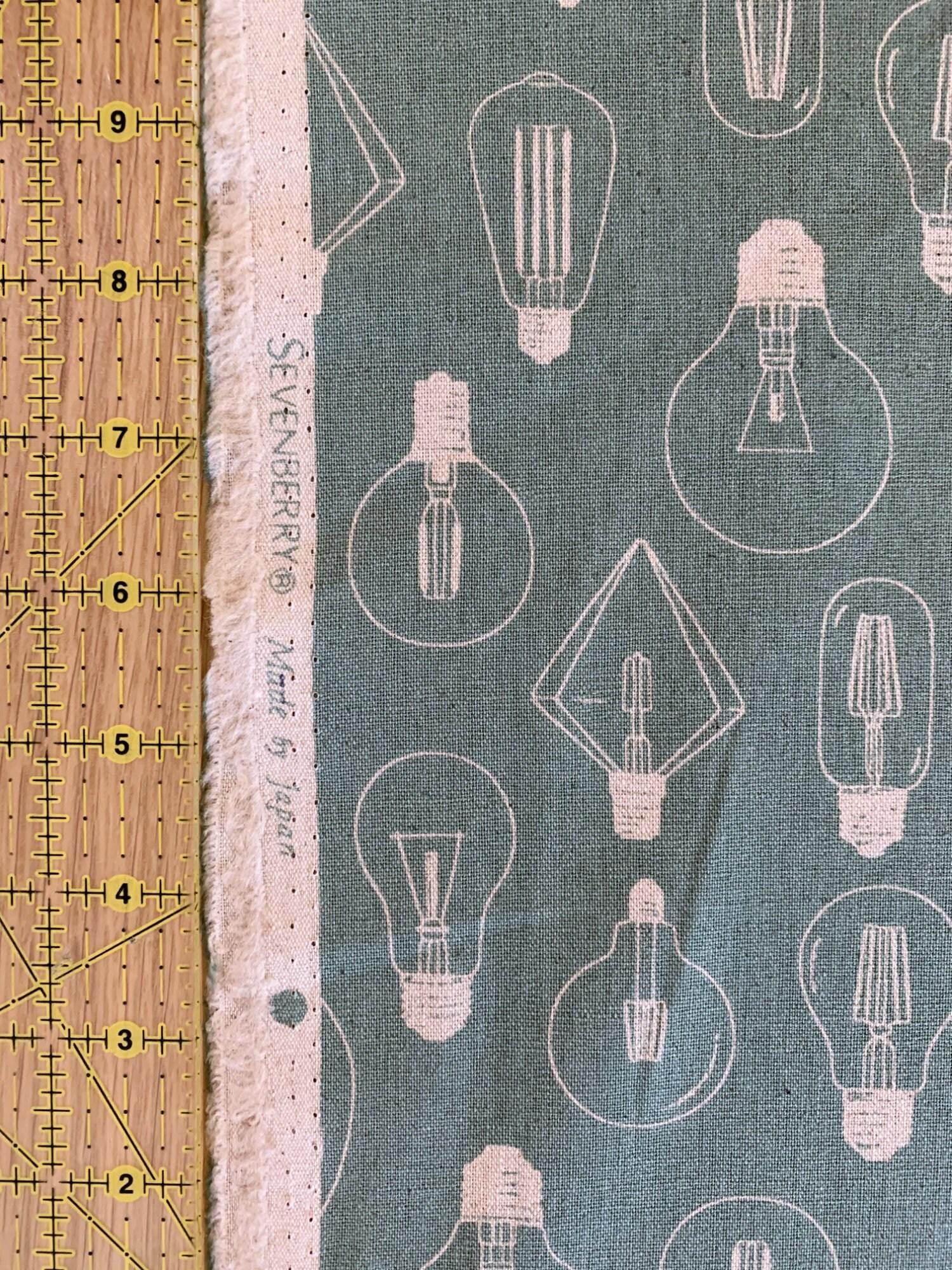 Sevenberry - Lightbulbs Cotton/Linen Canvas - Green