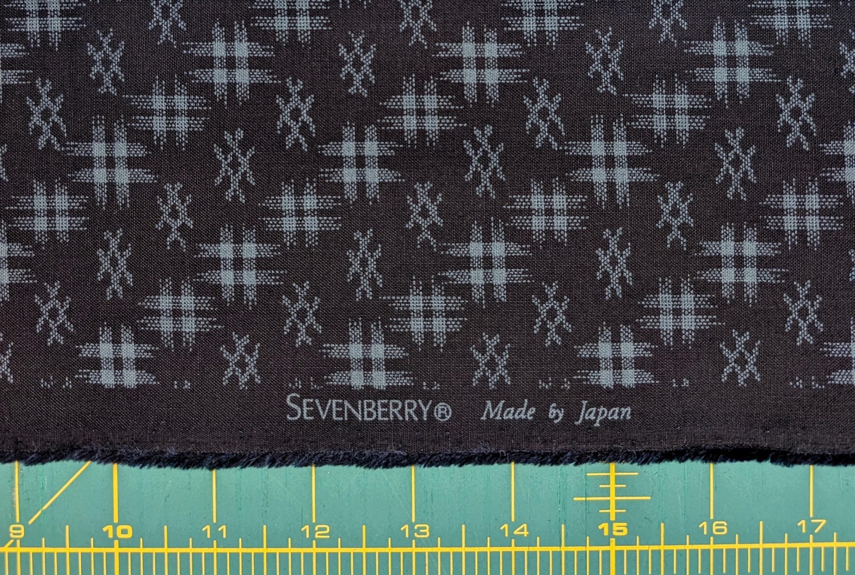 Sevenberry Well 井戸 hashtag Japanese cotton fabric 88222-5-2 blue & black