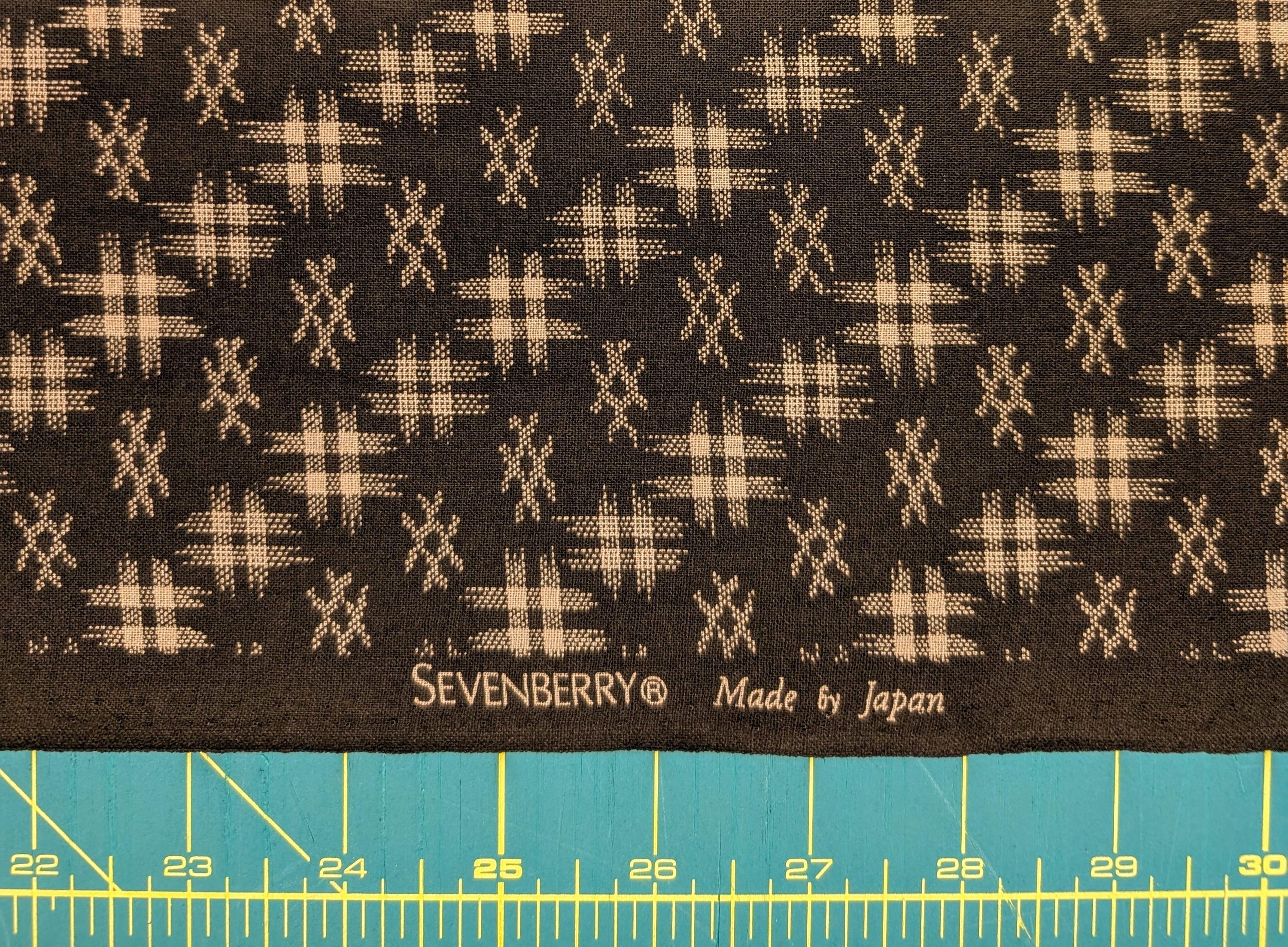 Sevenberry Well 井戸 hashtag Japanese cotton fabric 88222-5-13 beige & brown