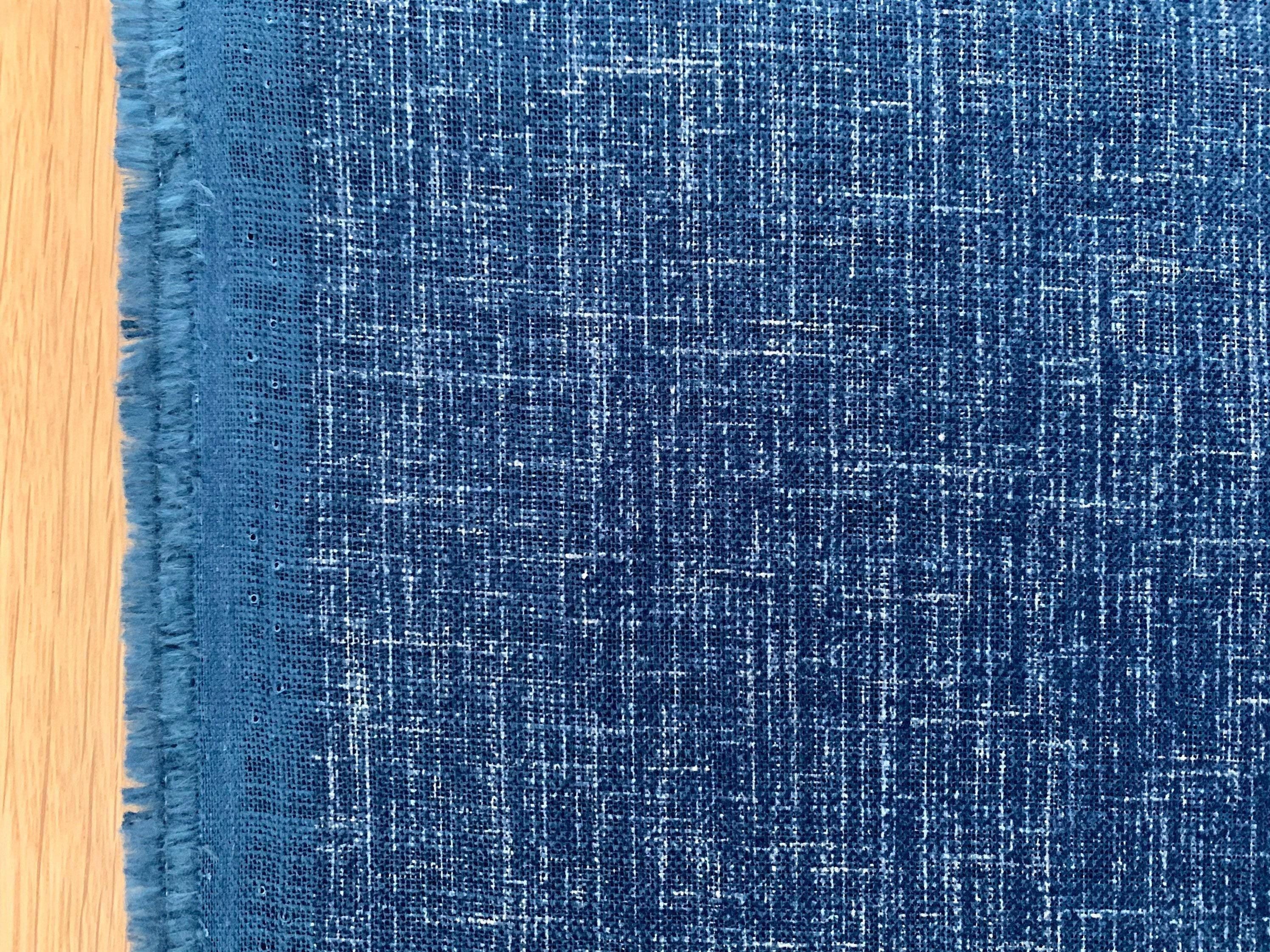 Sevenberry - Solid Woven-Look Cotton Fabric - Light Blue