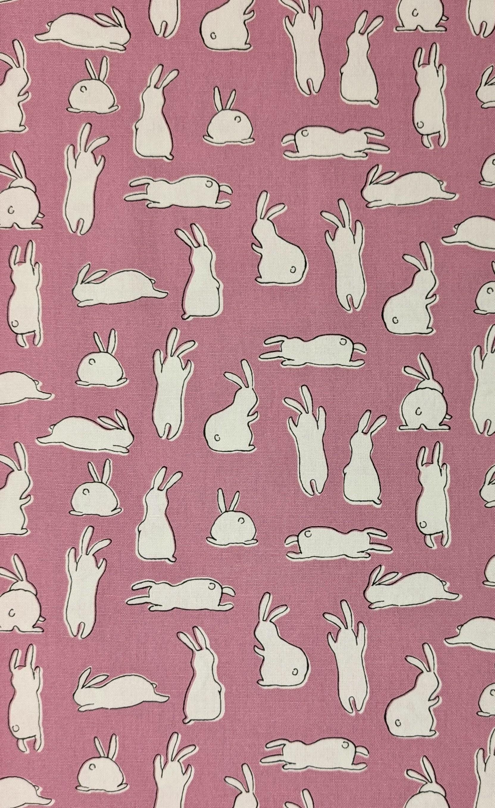 Hishiei - White Rabbits Cotton Oxford - Pink