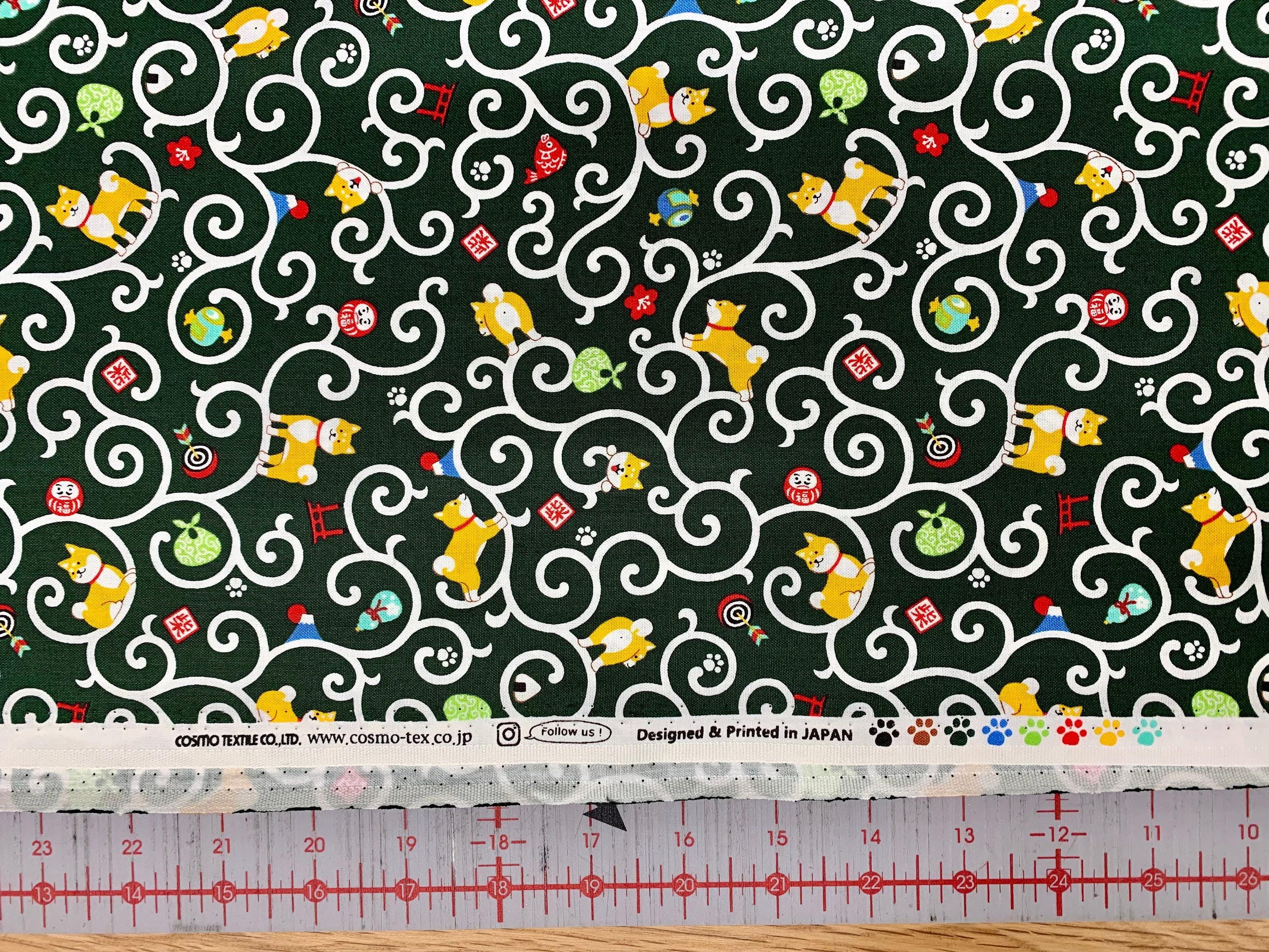 Cosmo - Shiba New Year Cotton - Pine Green