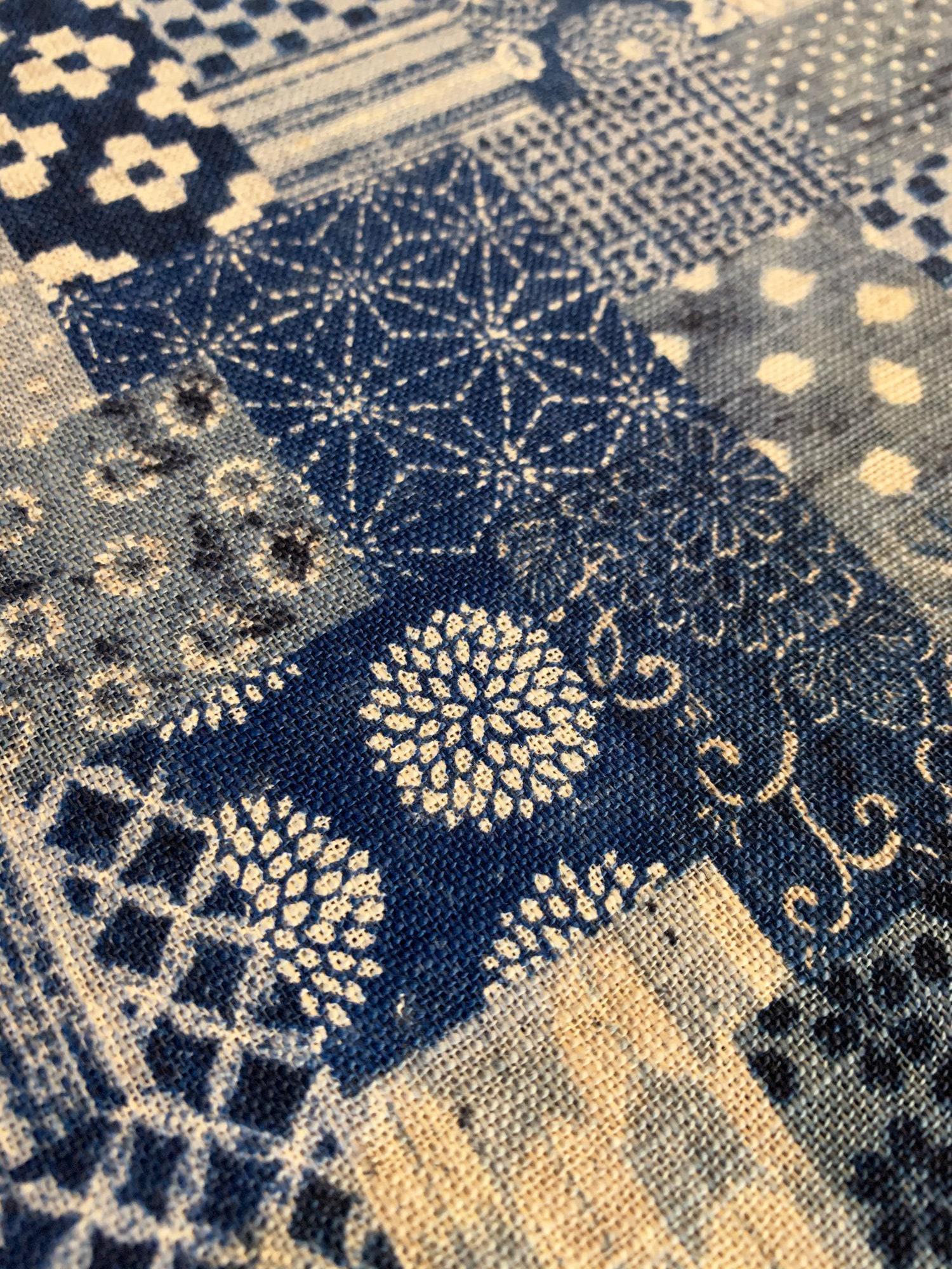 Sevenberry - Boro Patchwork in Cotton Fabric - Blue