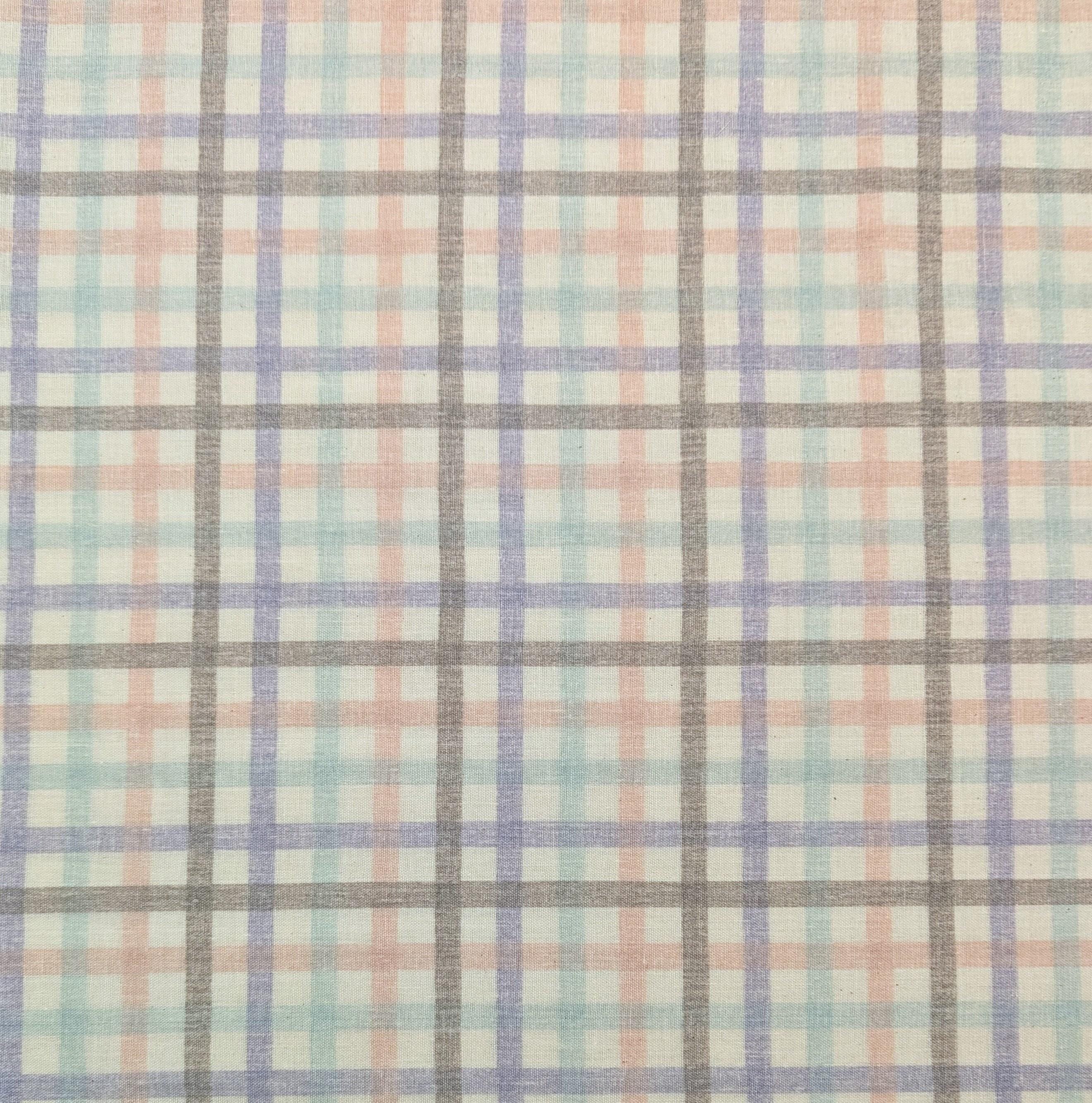Sevenberry - Plaid Cotton Double Gauze - Black Purple Pink