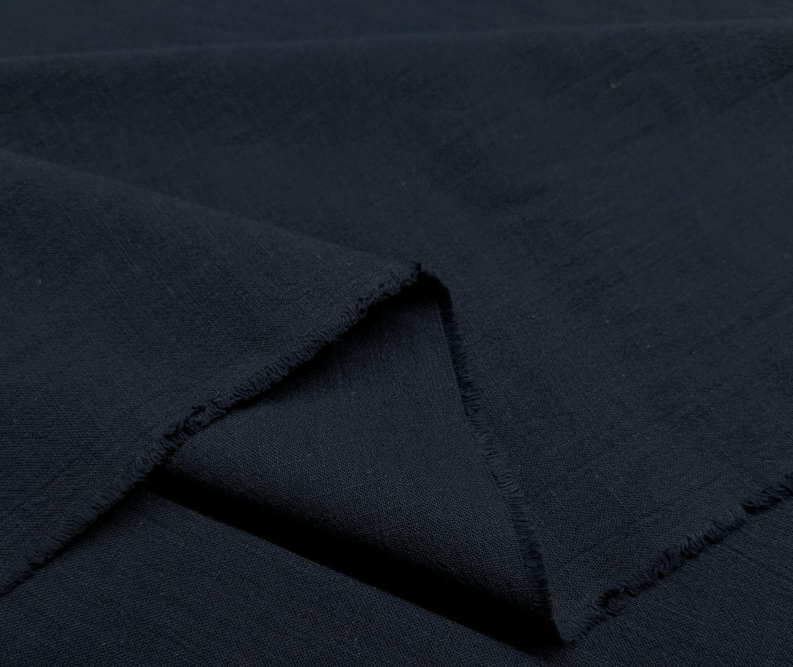 Kokka - Solid Molly Cotton Fabric - Abyssal Blue