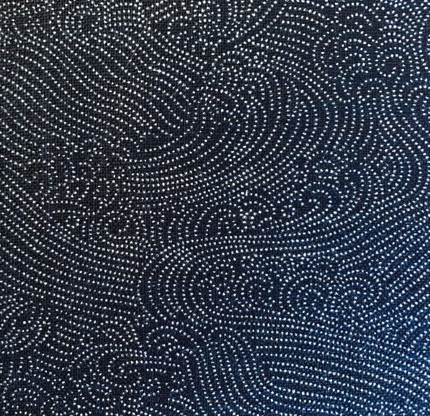 Sevenberry - Dotted Waves Cotton Fabric - Black