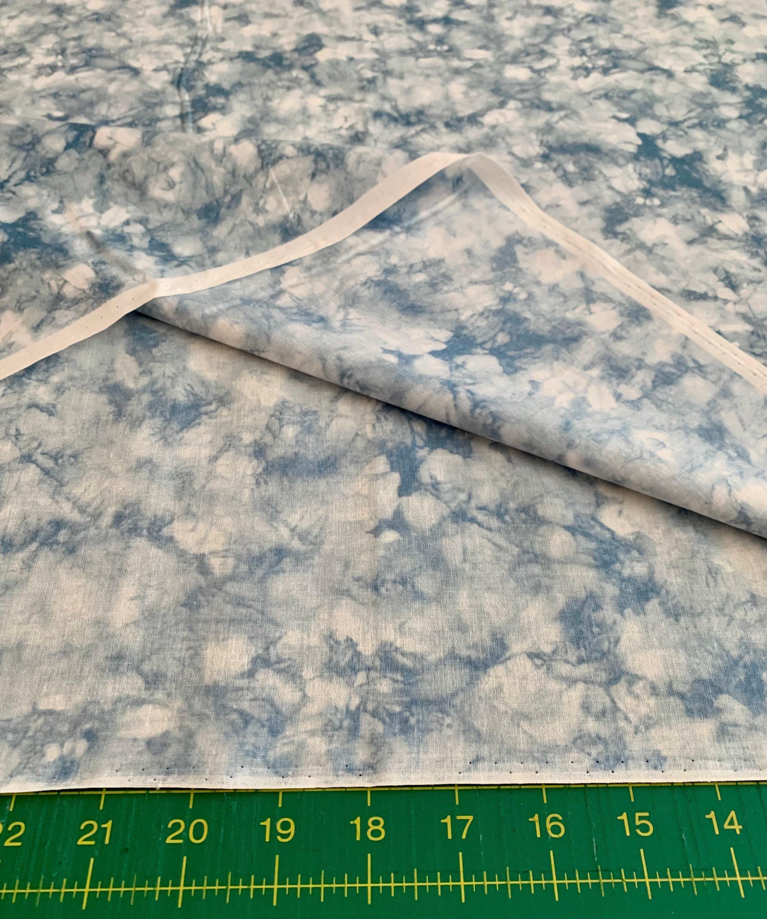 Sevenberry - Printed Crackle Shibori-Style Collection Cotton Fabric - Light Blue