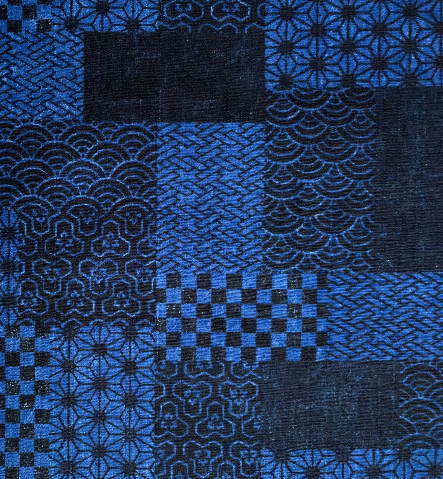 Sevenberry - Patchwork Cotton Dobby - Dark Blue
