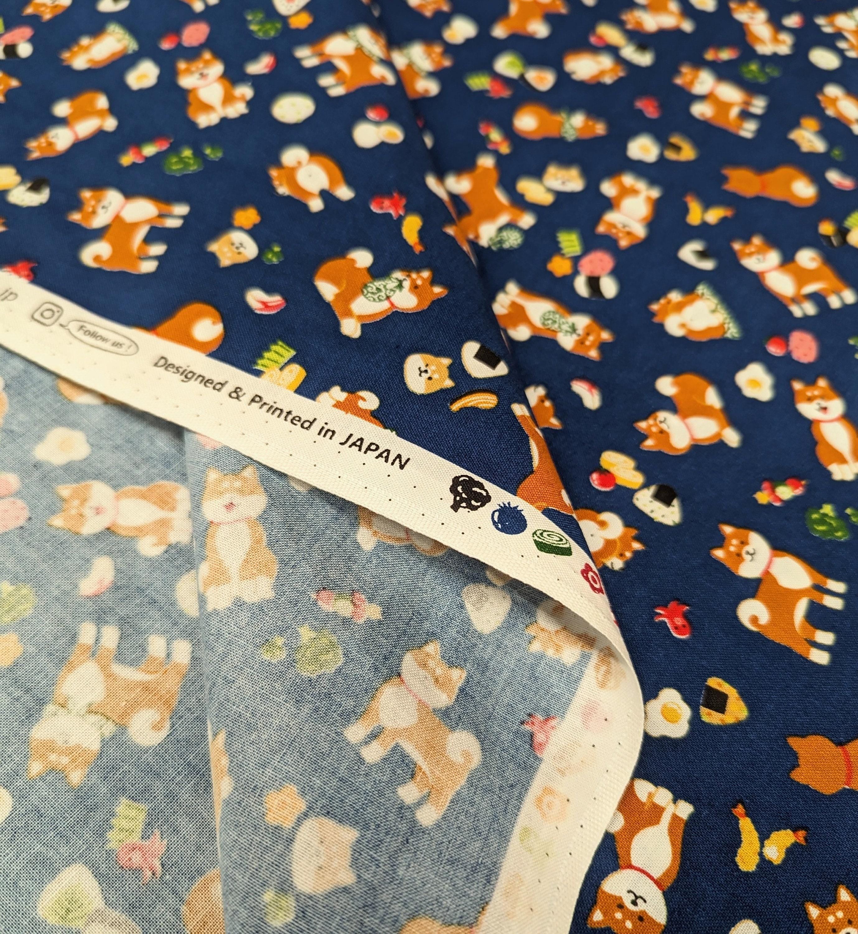 Cosmo - Lunch Time Shiba Cotton - Navy Blue