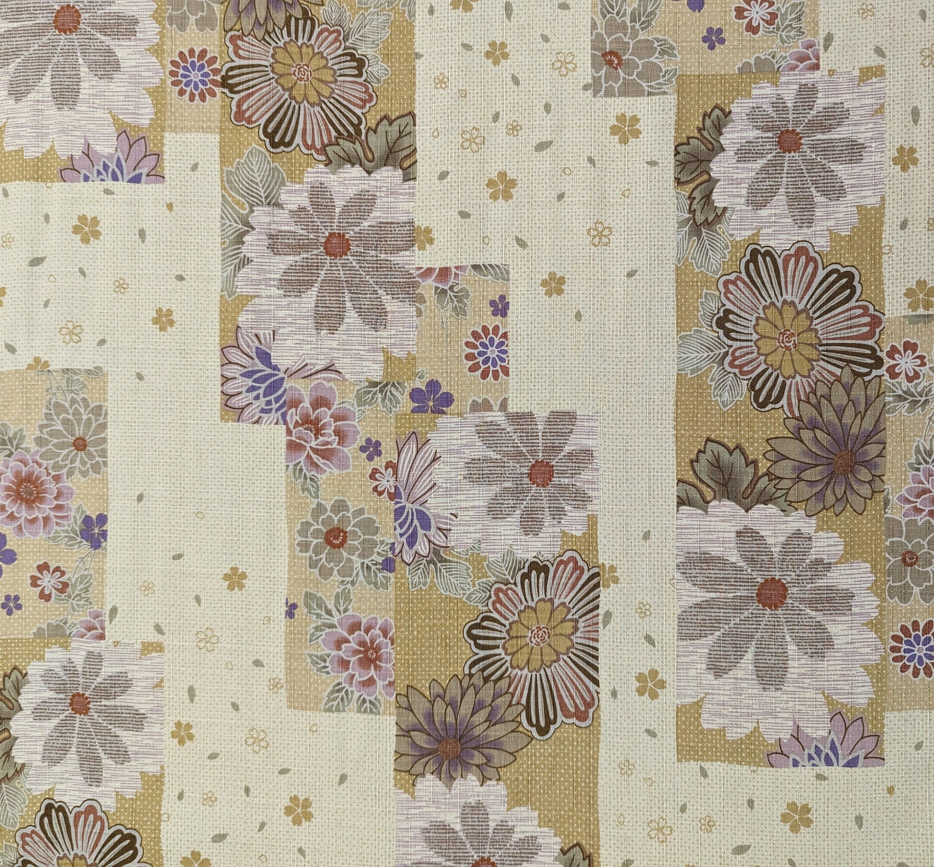 Kobayashi - Spring Pastel Flowers Cotton Dobby - Yellow