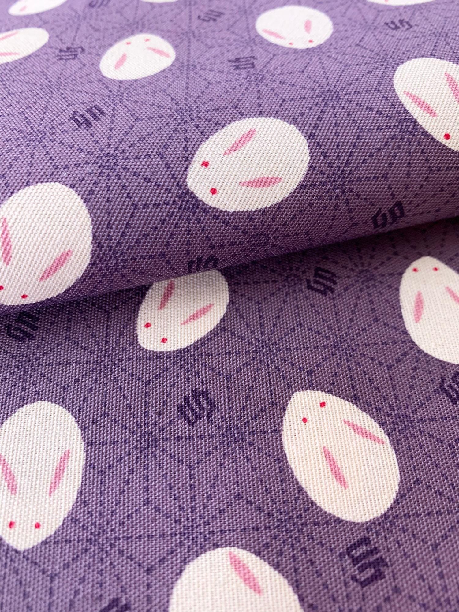 Yamaoka - Slipper Bunnies Cotton Fabric - Lavender Purple