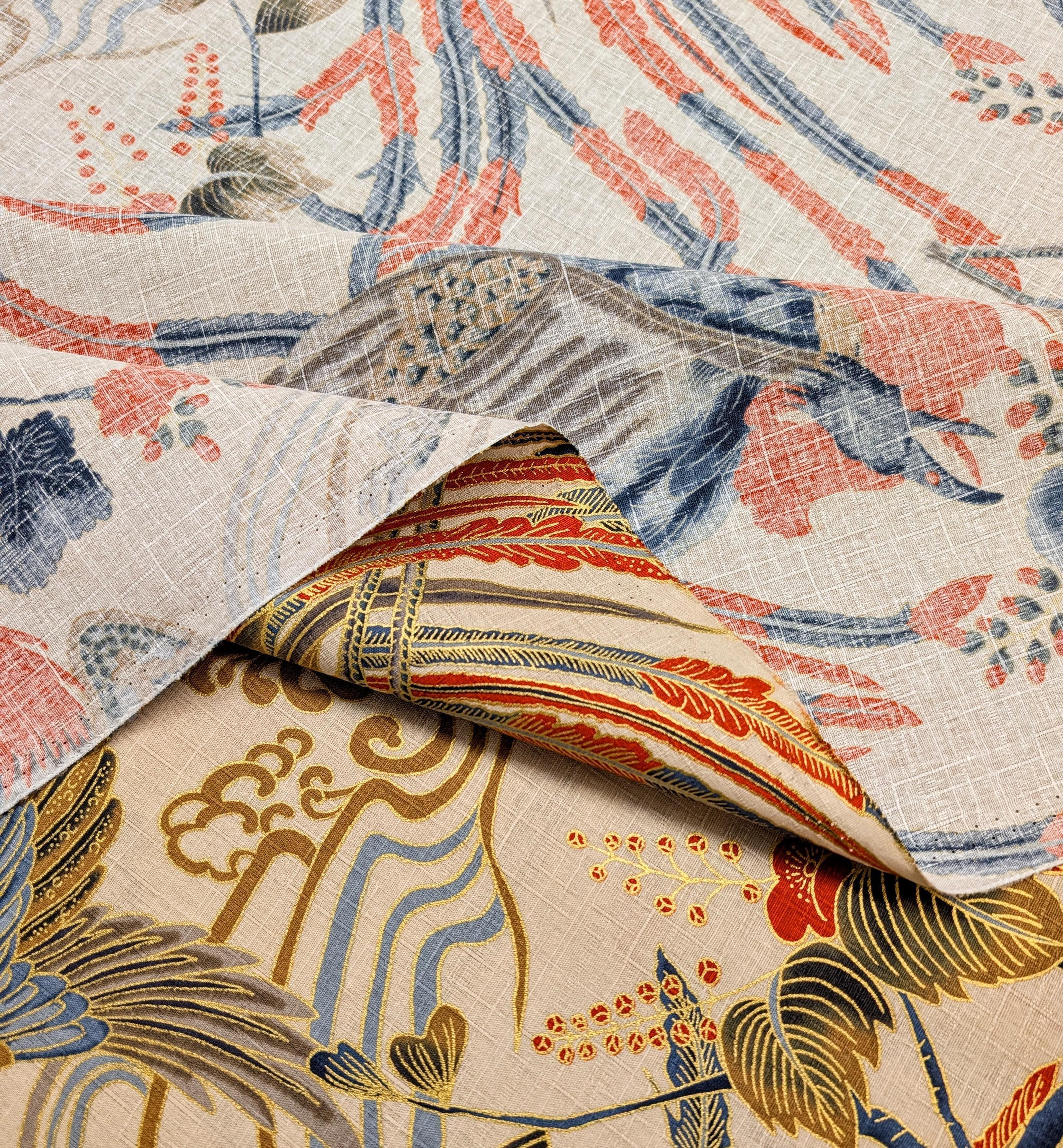 NEW Golden Phoenix Hokkoh Japanese cotton dobby fabric 1024-1110-1 B beige