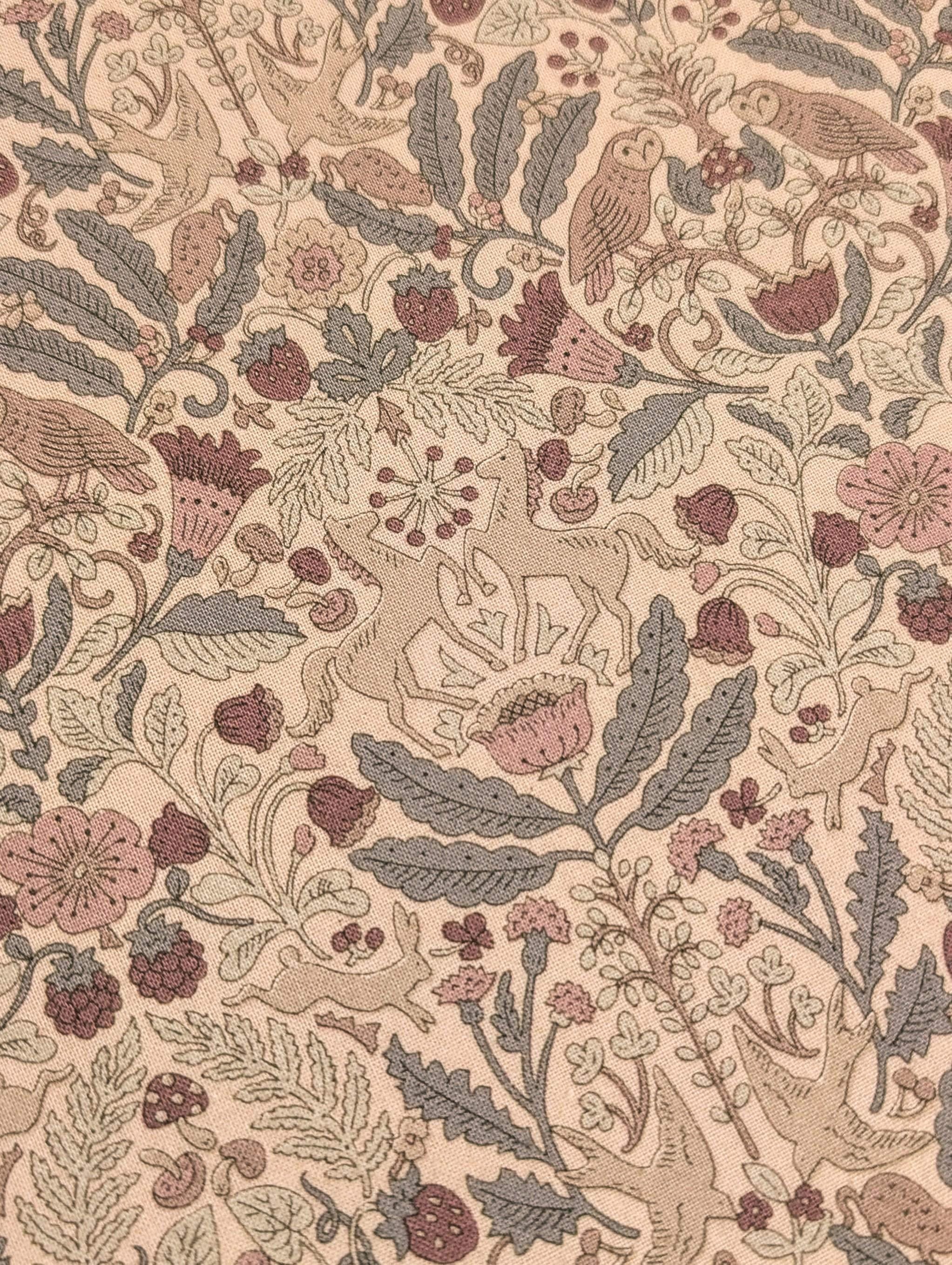 Kokka - Animal Forest Trèfle Cotton Sheeting - Beige