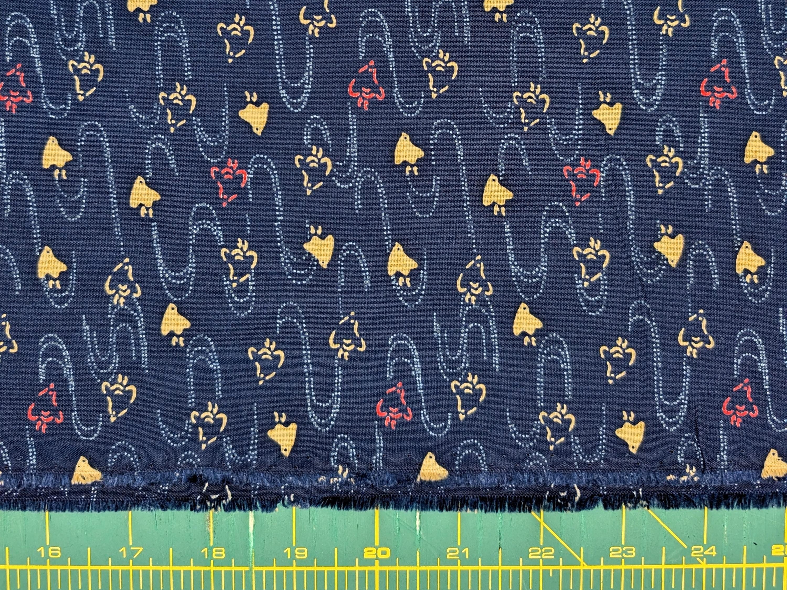 Chidori Sevenberry Japanese cotton fabric 88222-8-4 beige & blue