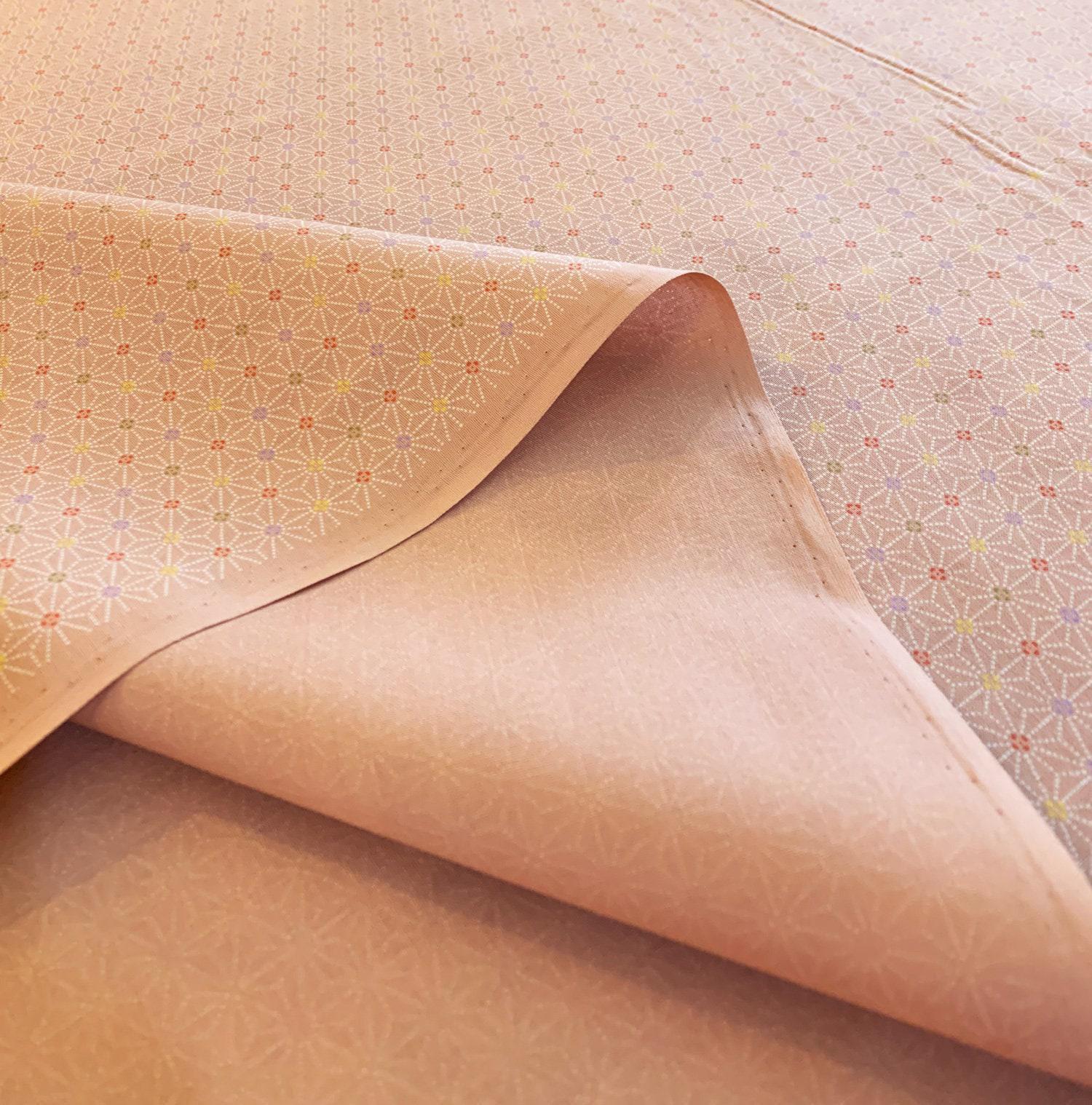 Sevenberry - Dotted Asanoha Stars Cotton Fabric - Pink