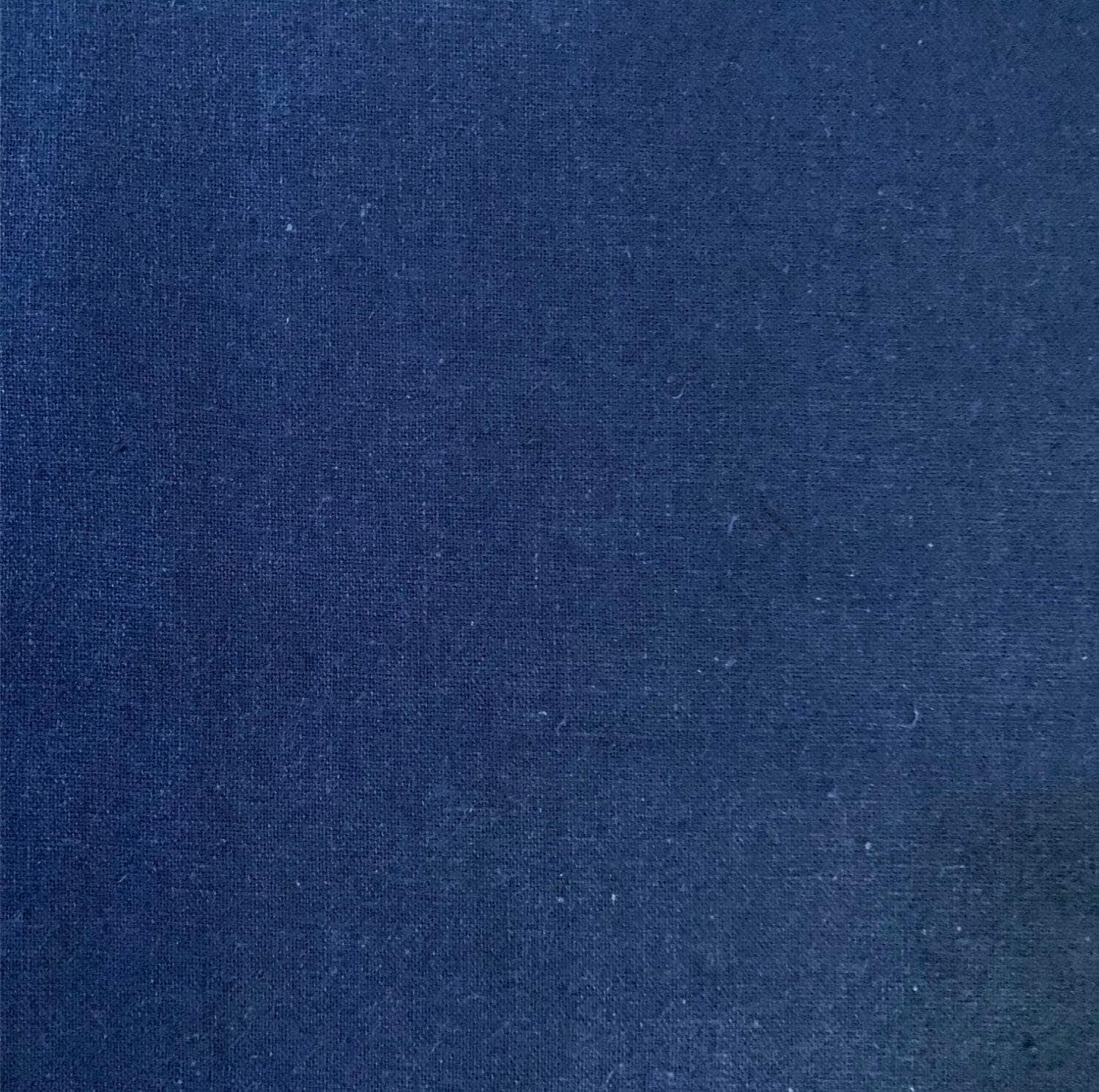 Hishiei - Solid Cotton/Linen Fabric - Indigo Blue