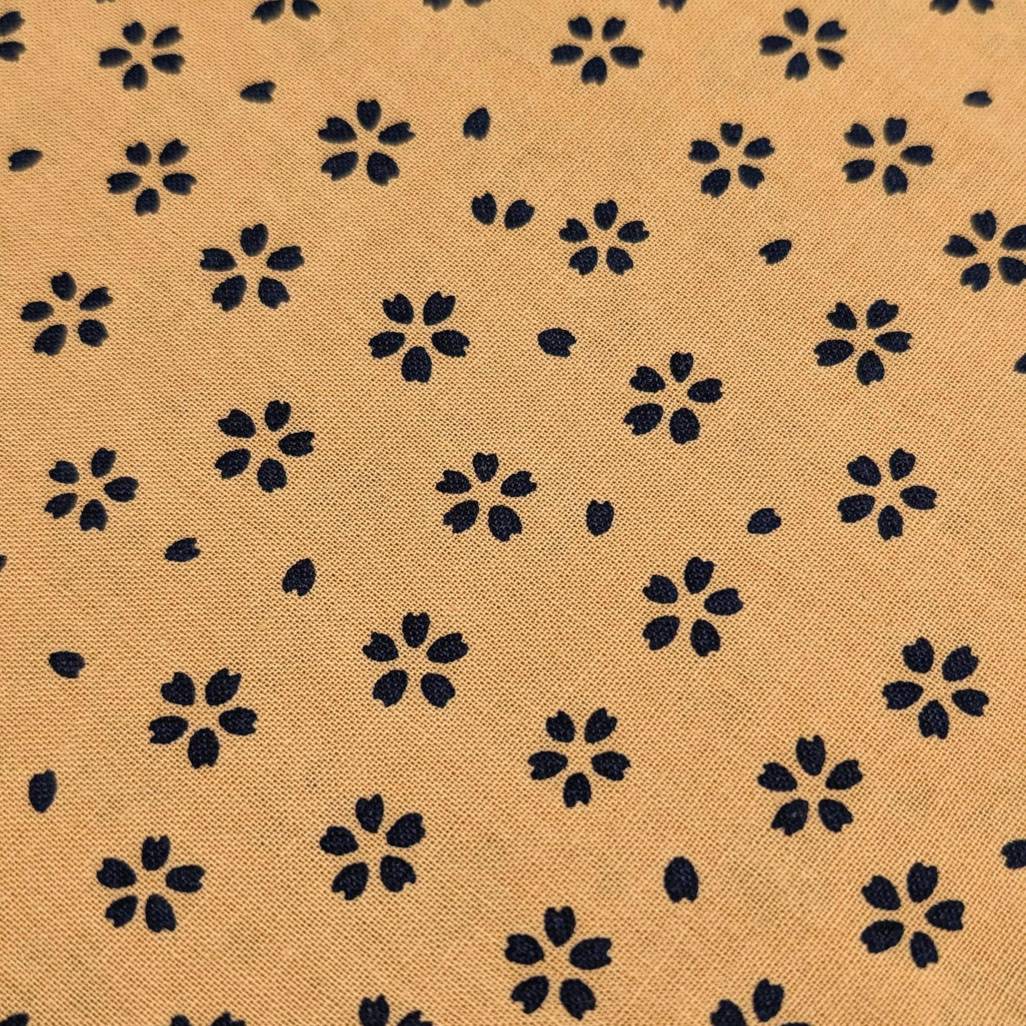 Medium Cherry Blossom Sakura Sevenberry Japanese cotton fabric 88220-5-2 beige blue