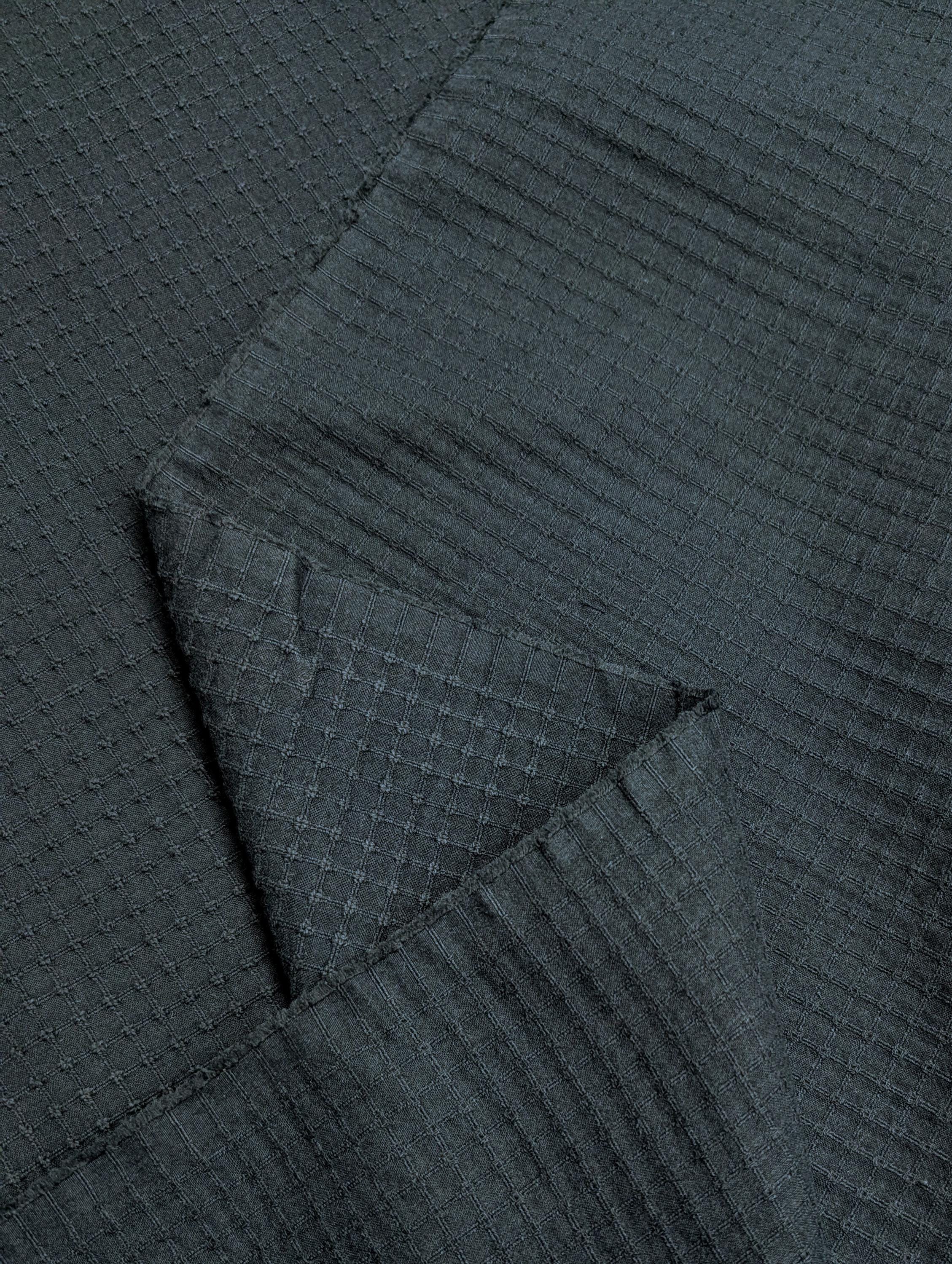 Kobayashi - Soft Gridded Weave Cotton Fabric - Navy Blue