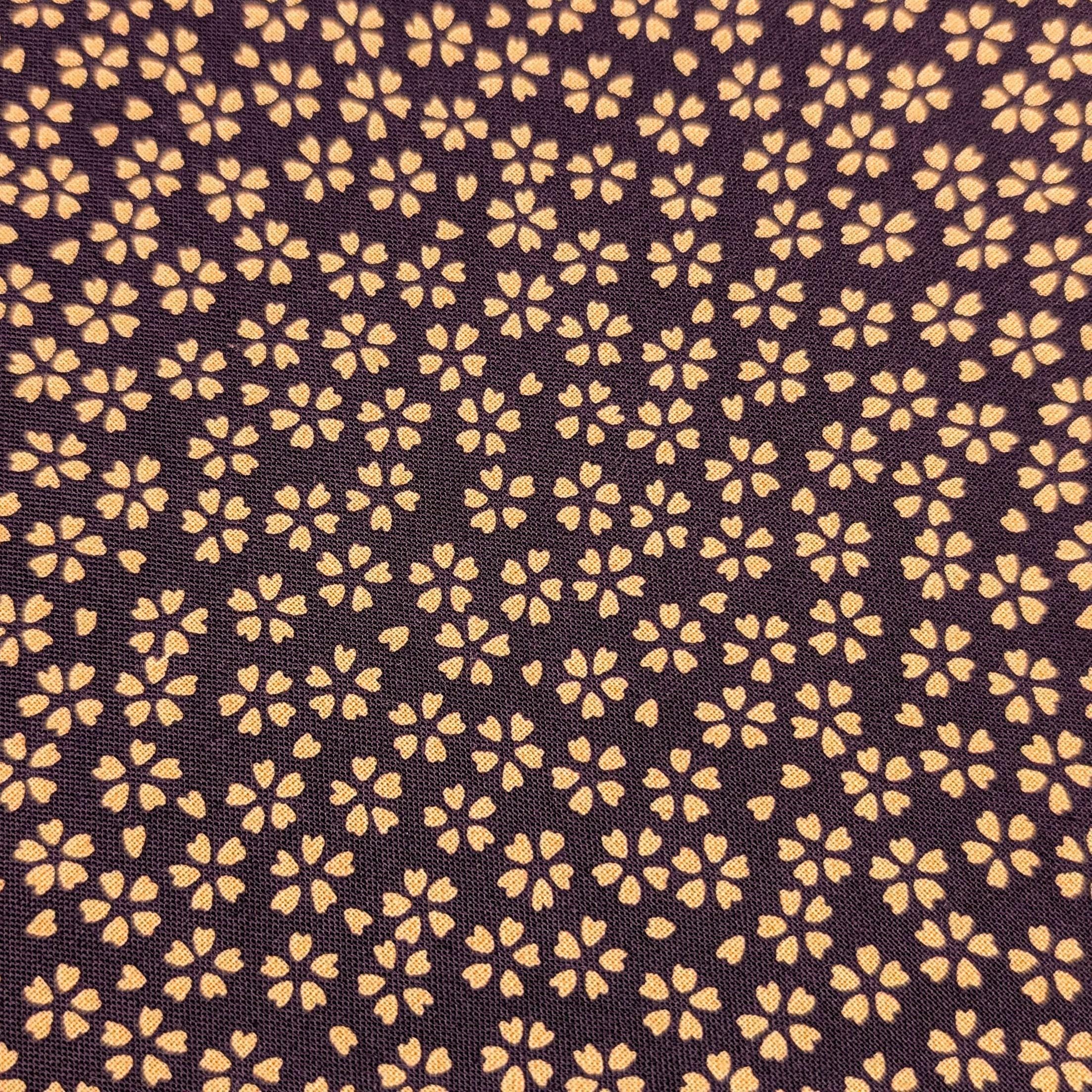 Sakura Cherry Blossom Sevenberry Japanese cotton fabric 88222-1-12 purple & beige