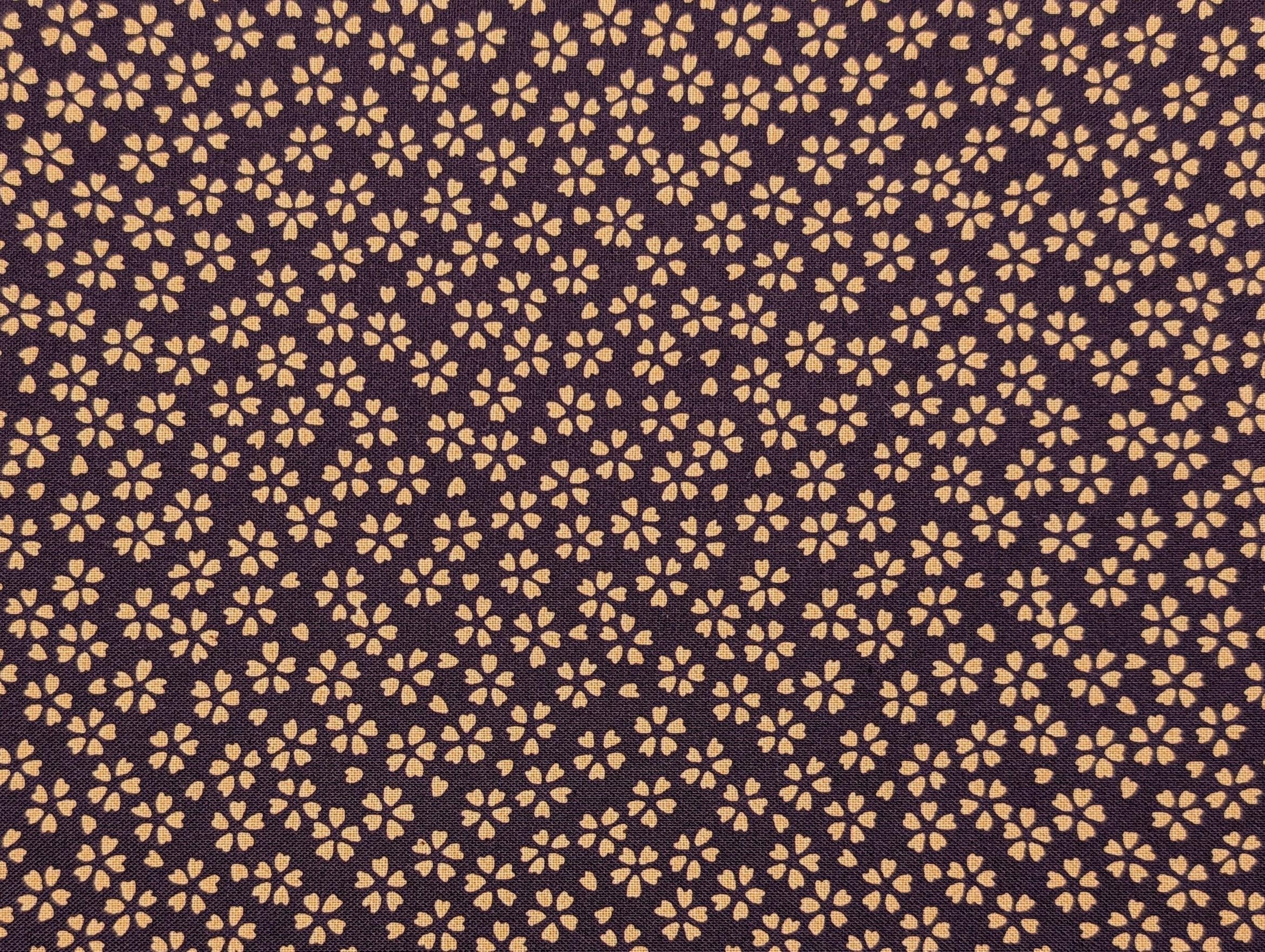 Sakura Cherry Blossom Sevenberry Japanese cotton fabric 88222-1-12 purple & beige