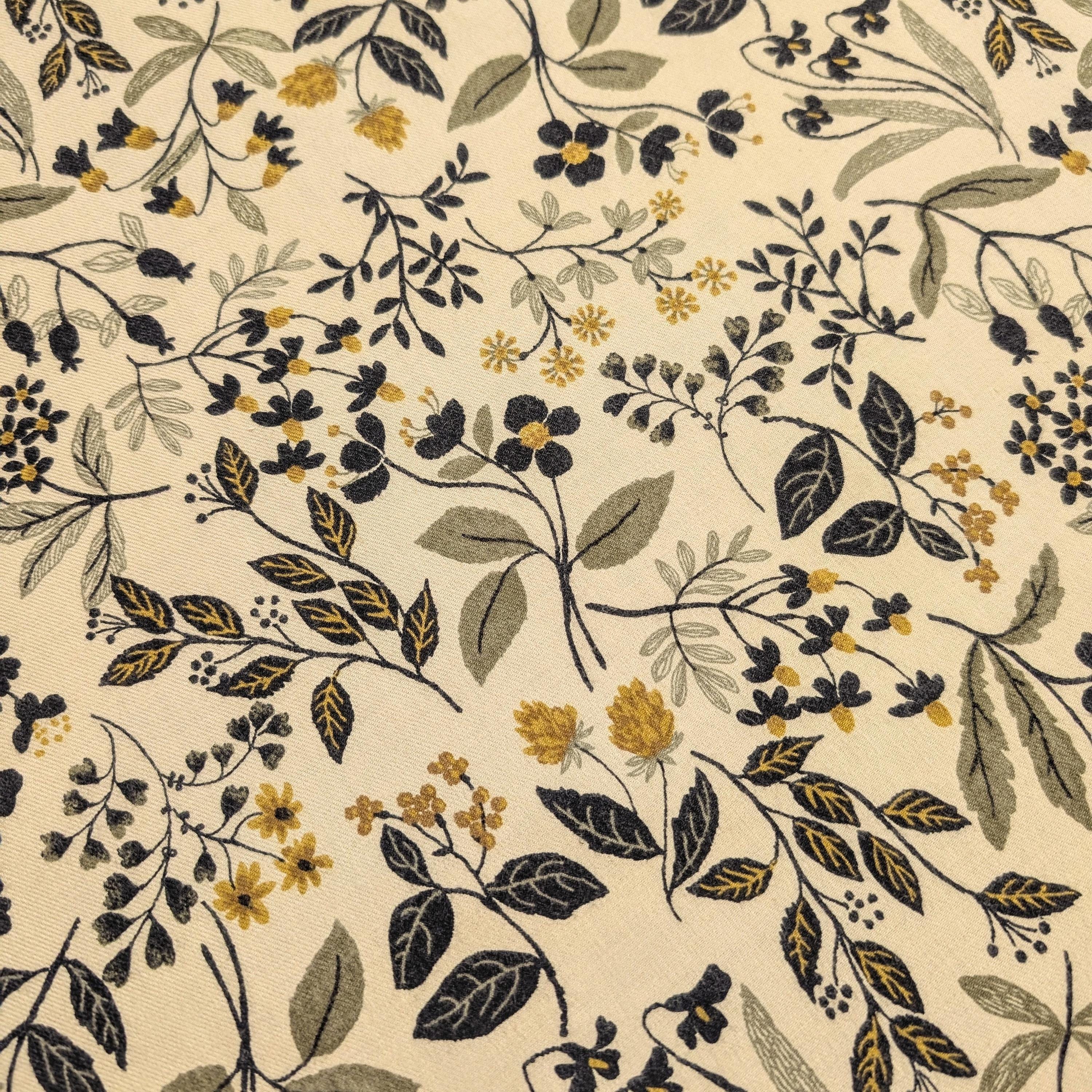 Hokkoh - Enchanted Wildflowers Brushed Cotton Fabric - Beige