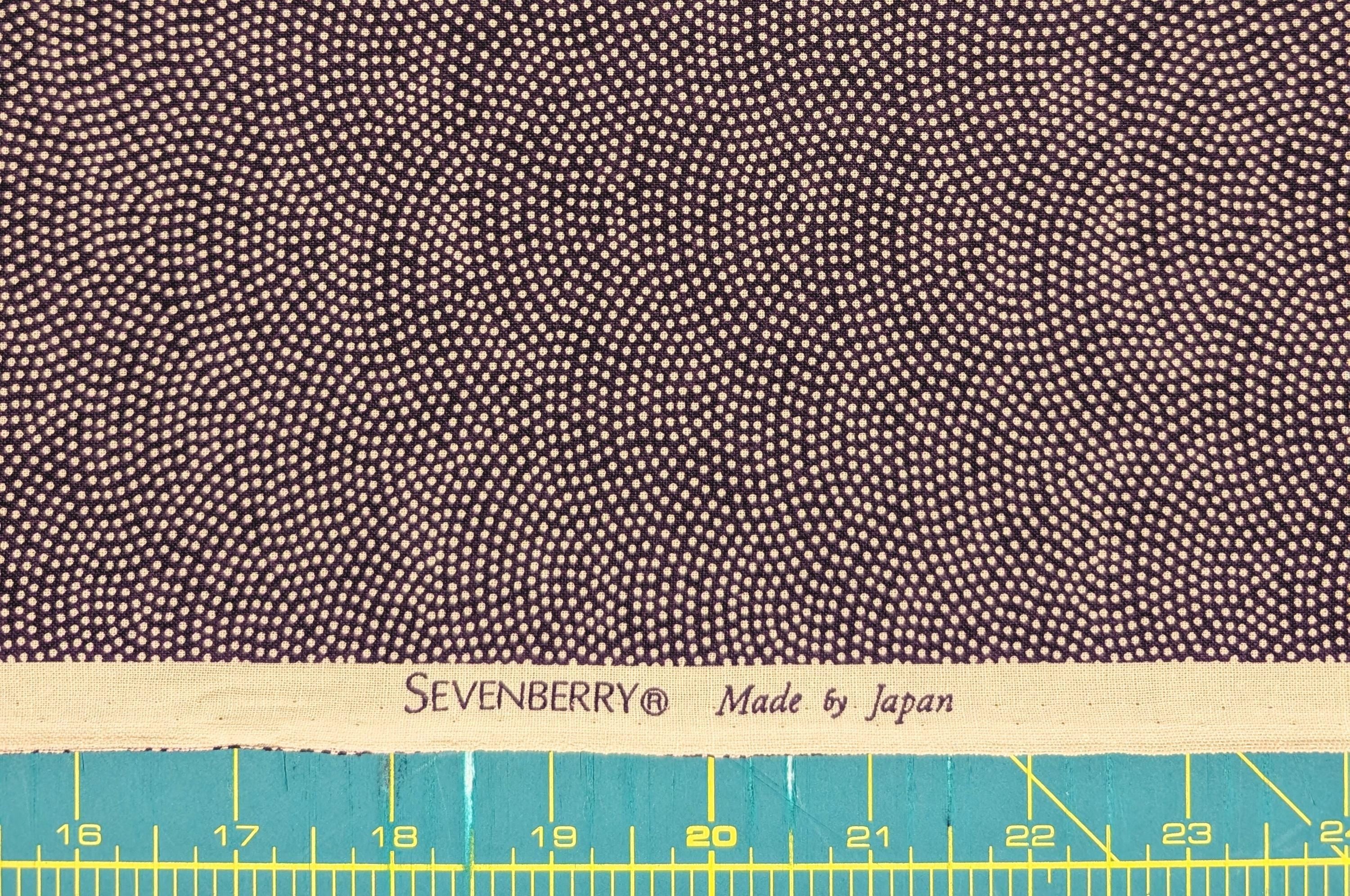 Sevenberry Same-Komon (Shark Skin) Japanese cotton fabric 88222-10-7 beige & purple