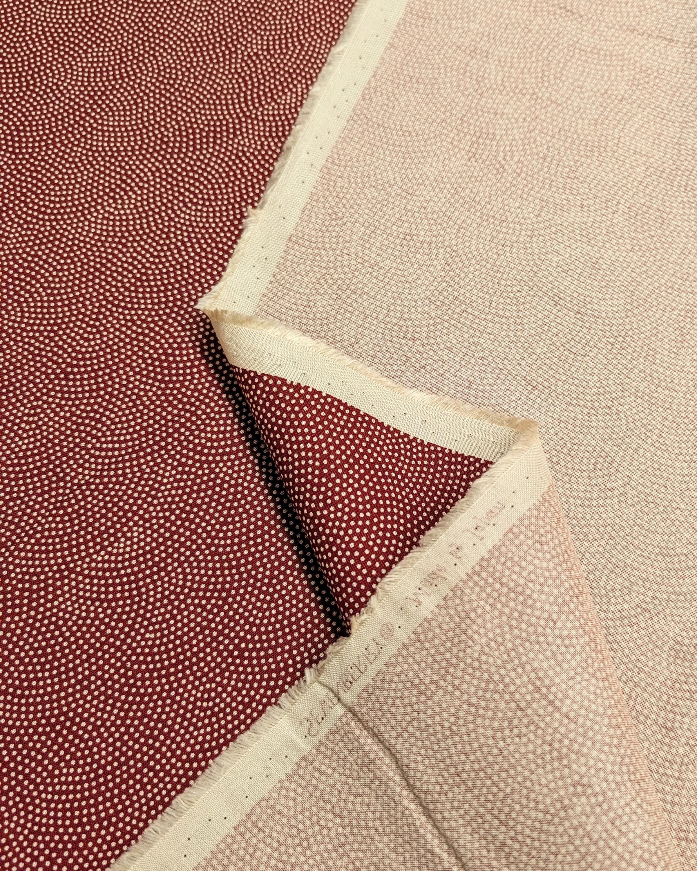 Sevenberry Same-Komon (Shark Skin) Japanese cotton fabric 88222-10-6 beige & red