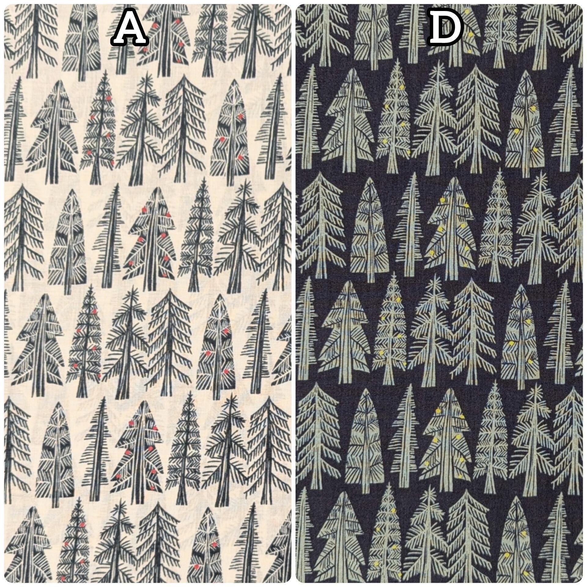 Hokkoh - Holiday Forest Cotton Lawn - Dark Blue