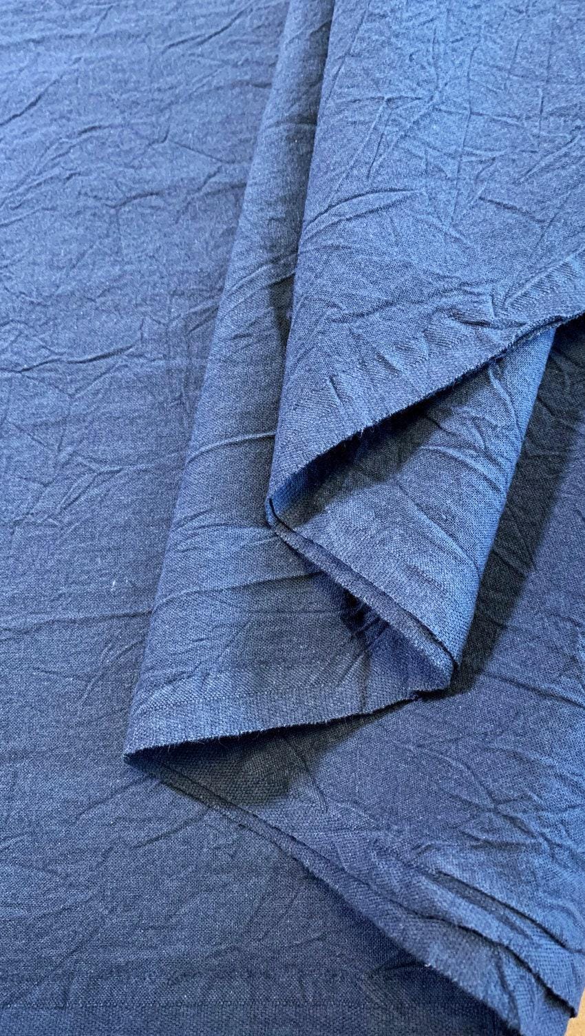 Cosmo - Indigo Navy Blue Crinkle Quilt Cotton