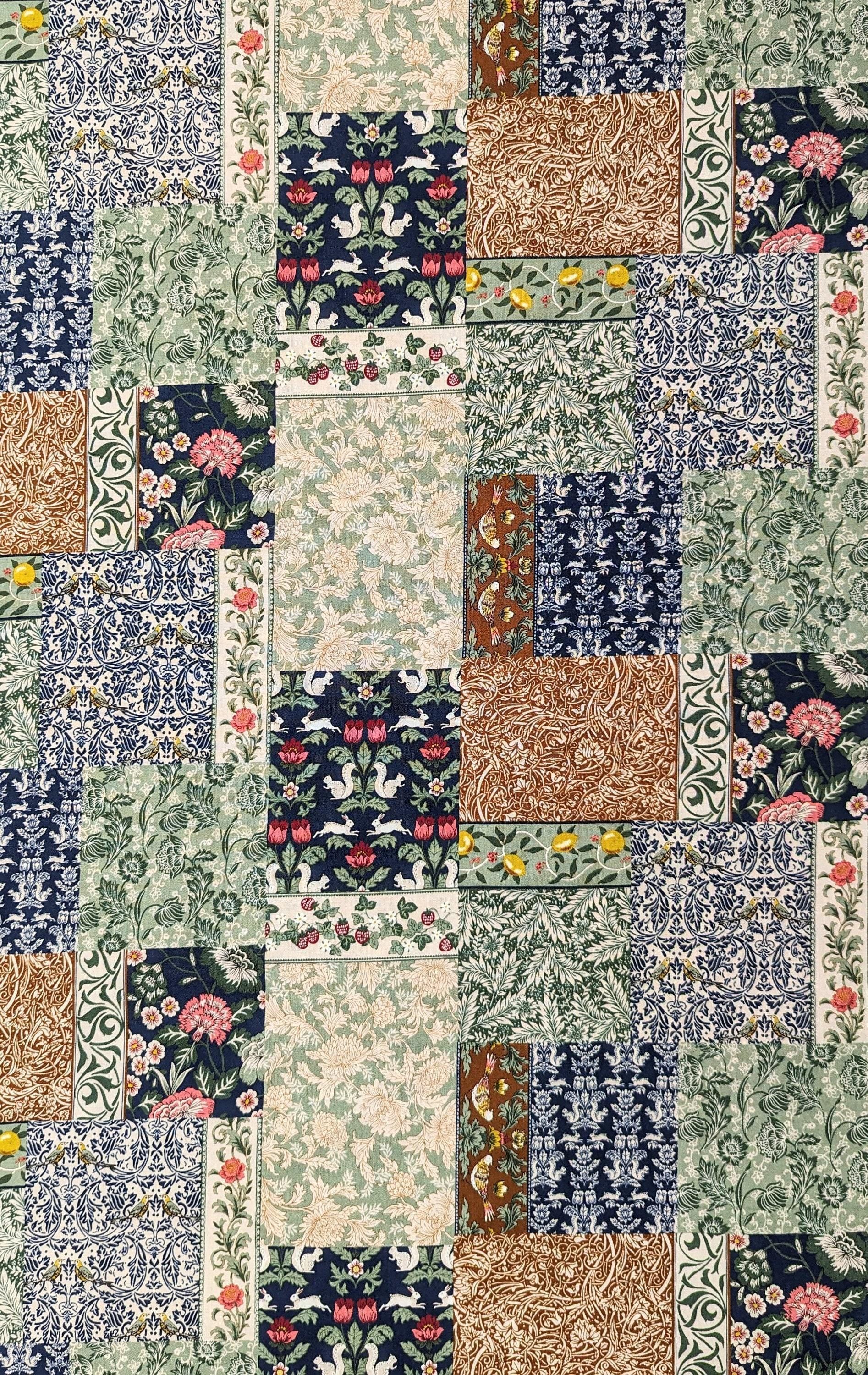 Senyo - Patchwork Garden Cotton Fabric - Fall