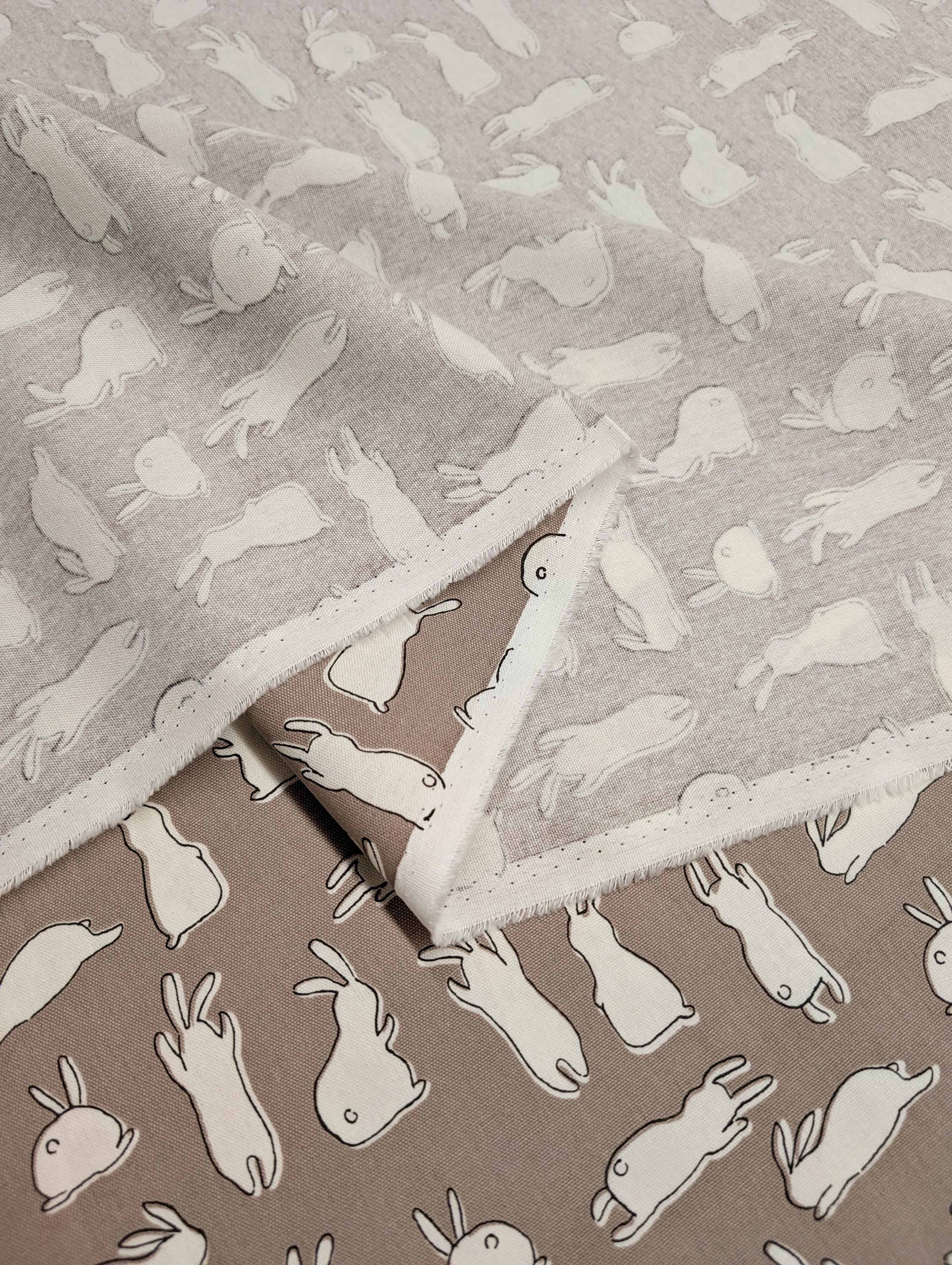 Hishiei - White Rabbits Cotton Oxford - Brown