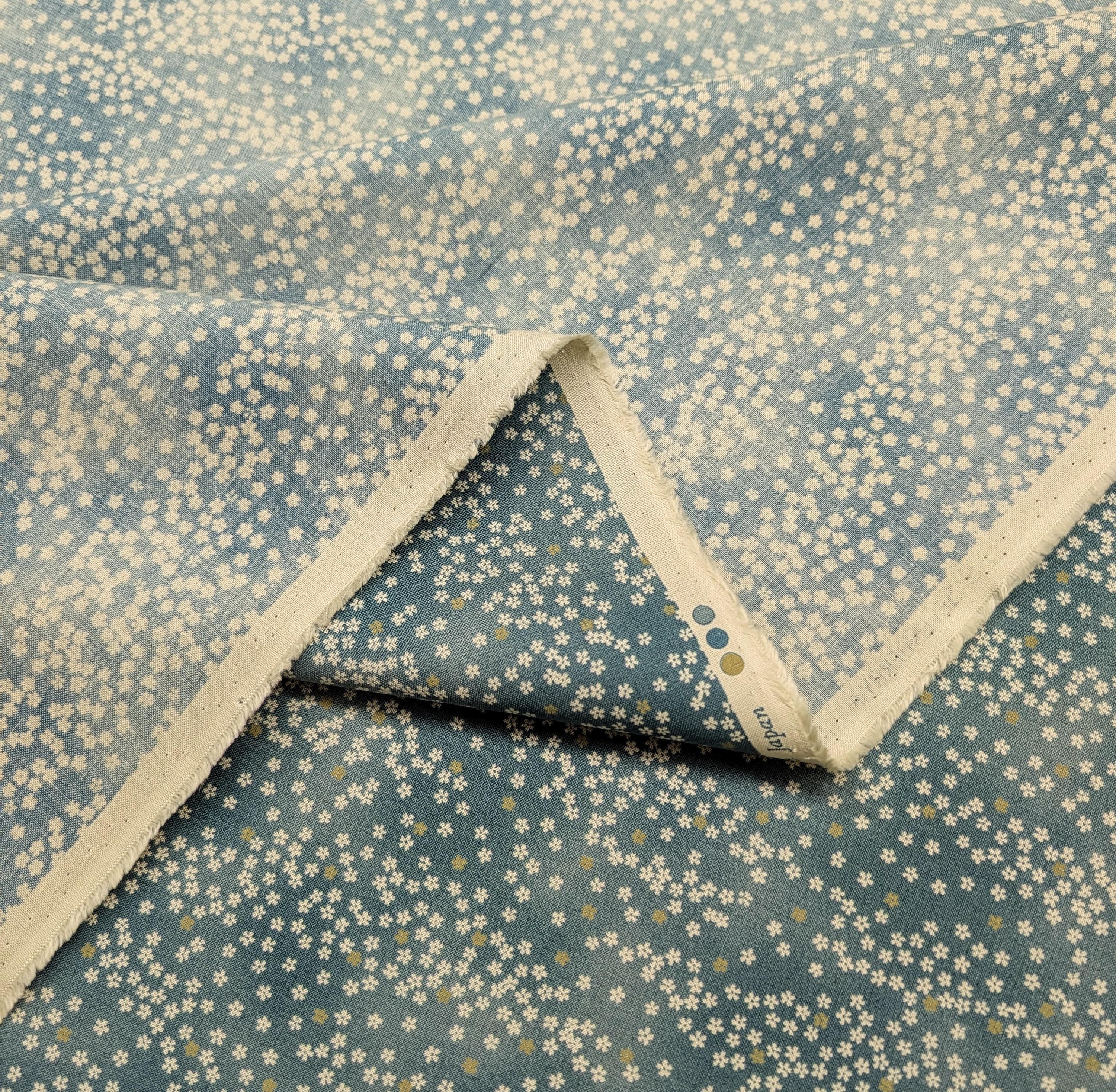 NEW Cherry Blossom Sky Sevenberry Japanese cotton fabric 88234-2-3 teal