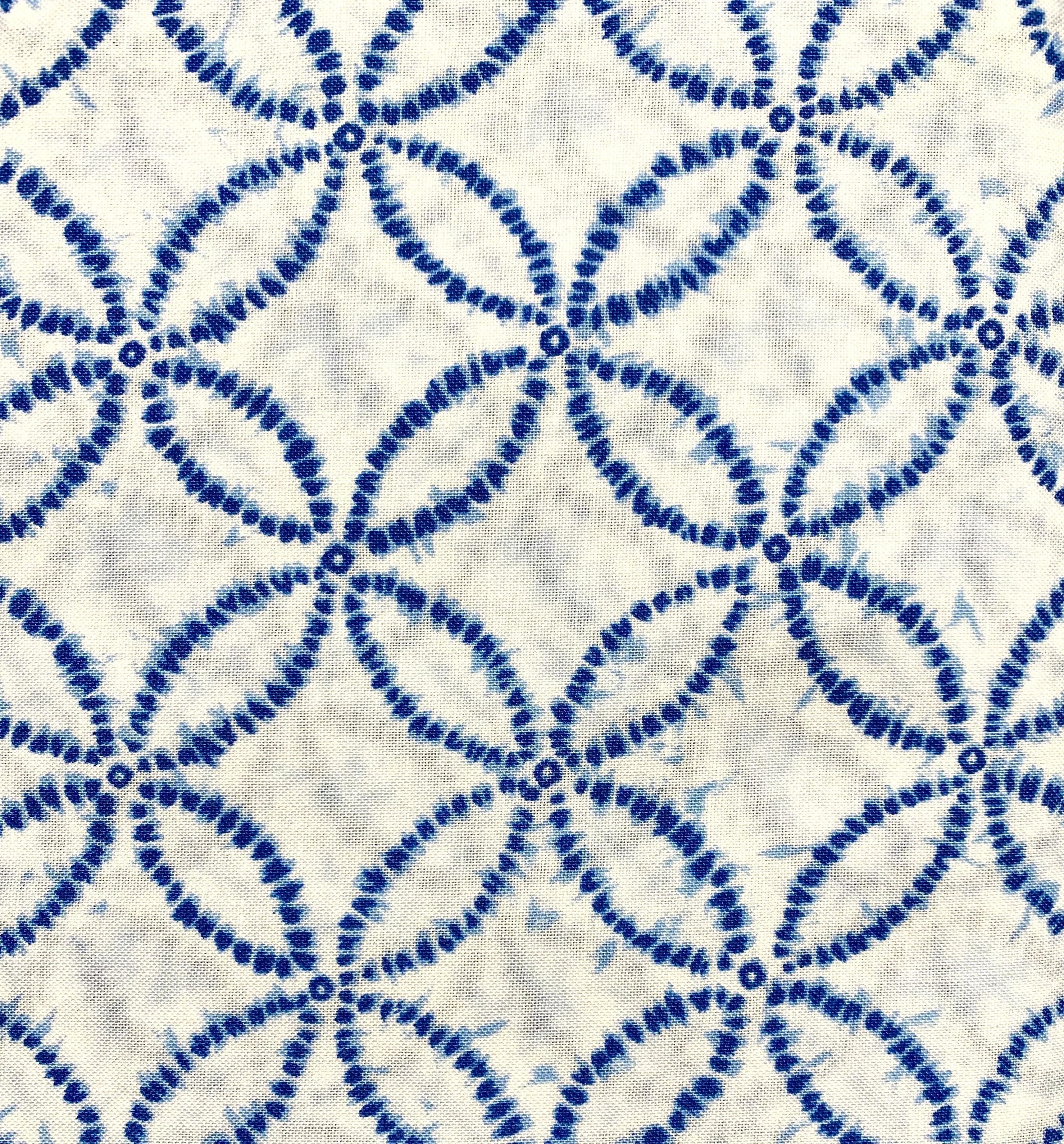 Sevenberry - Shippo Printed Shibori-Style Collection Cotton Fabric - White