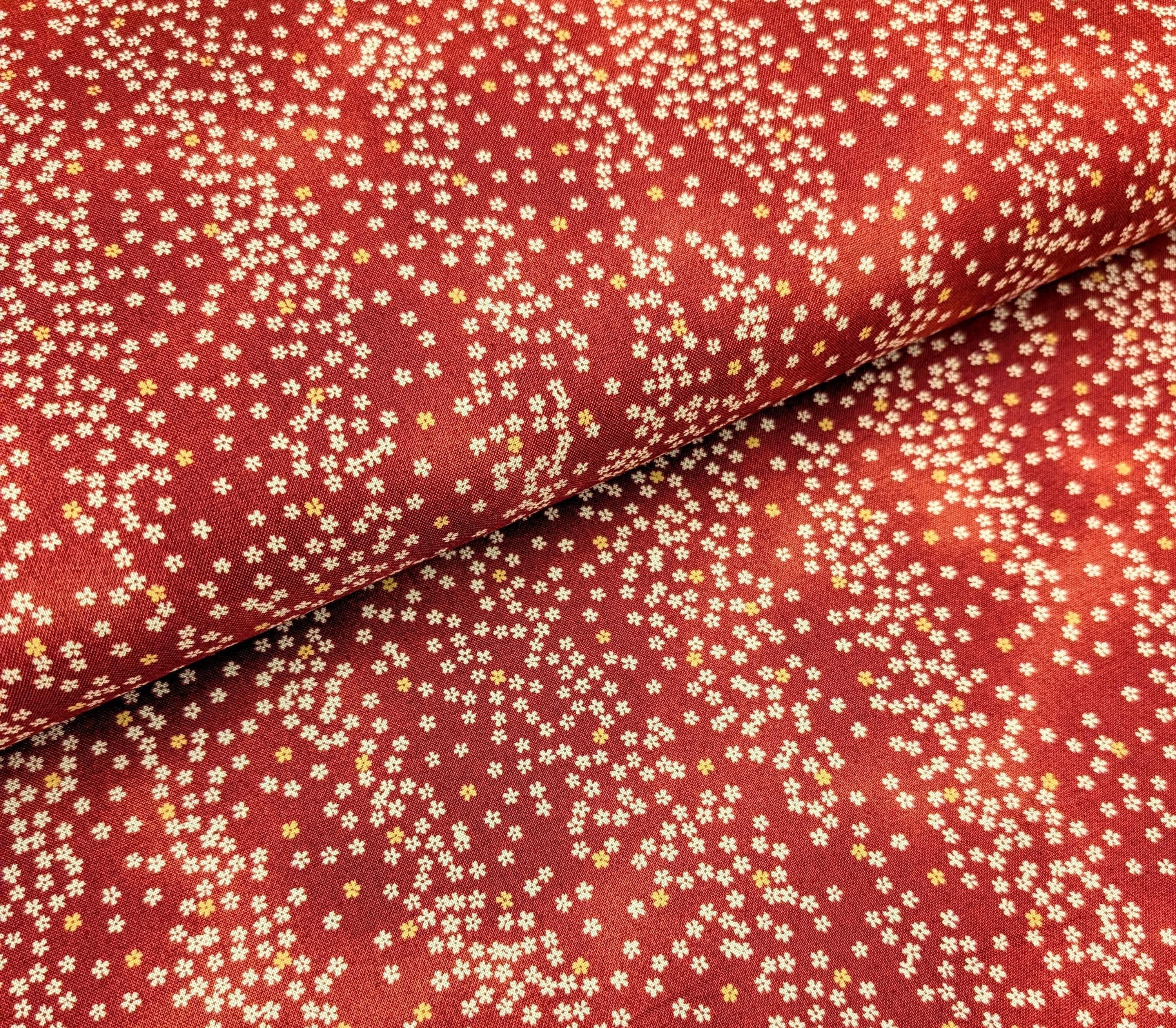 Cherry Blossom Sky Sevenberry Japanese cotton fabric 88234-2-4 red