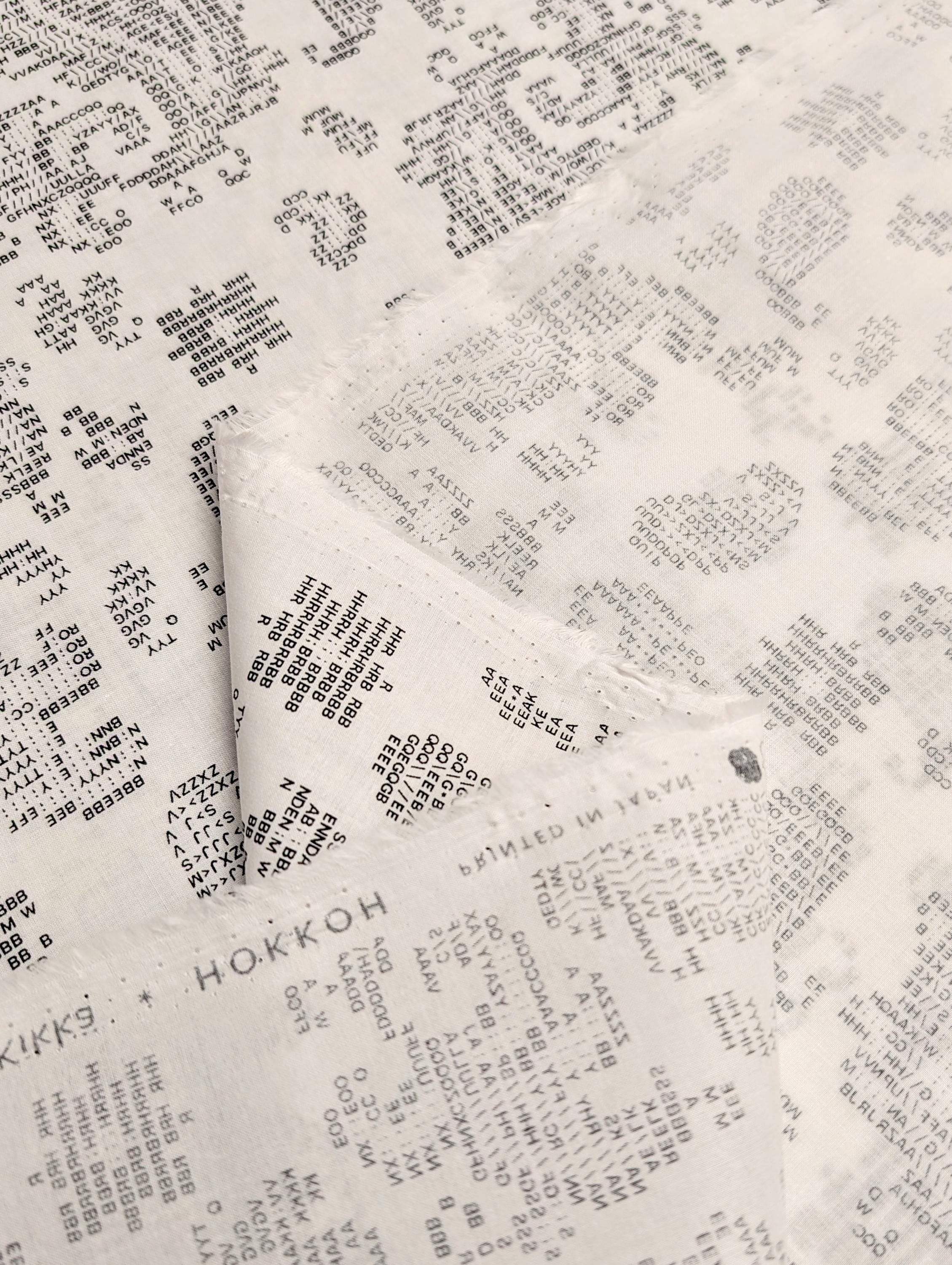 Hokkoh - Coded Paisley Cotton Lawn - White