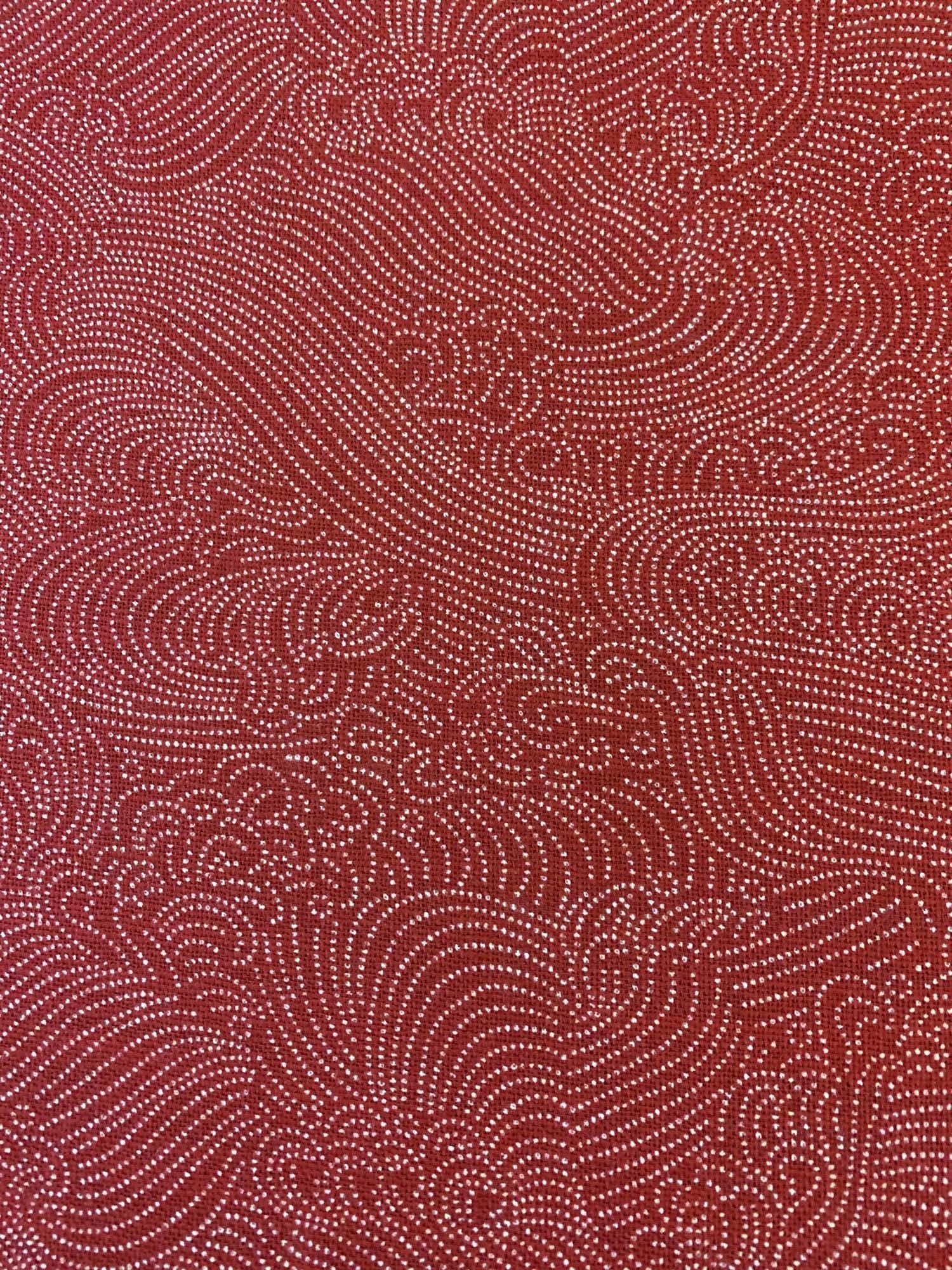 Sevenberry - Dotted Waves Cotton Fabric - Red