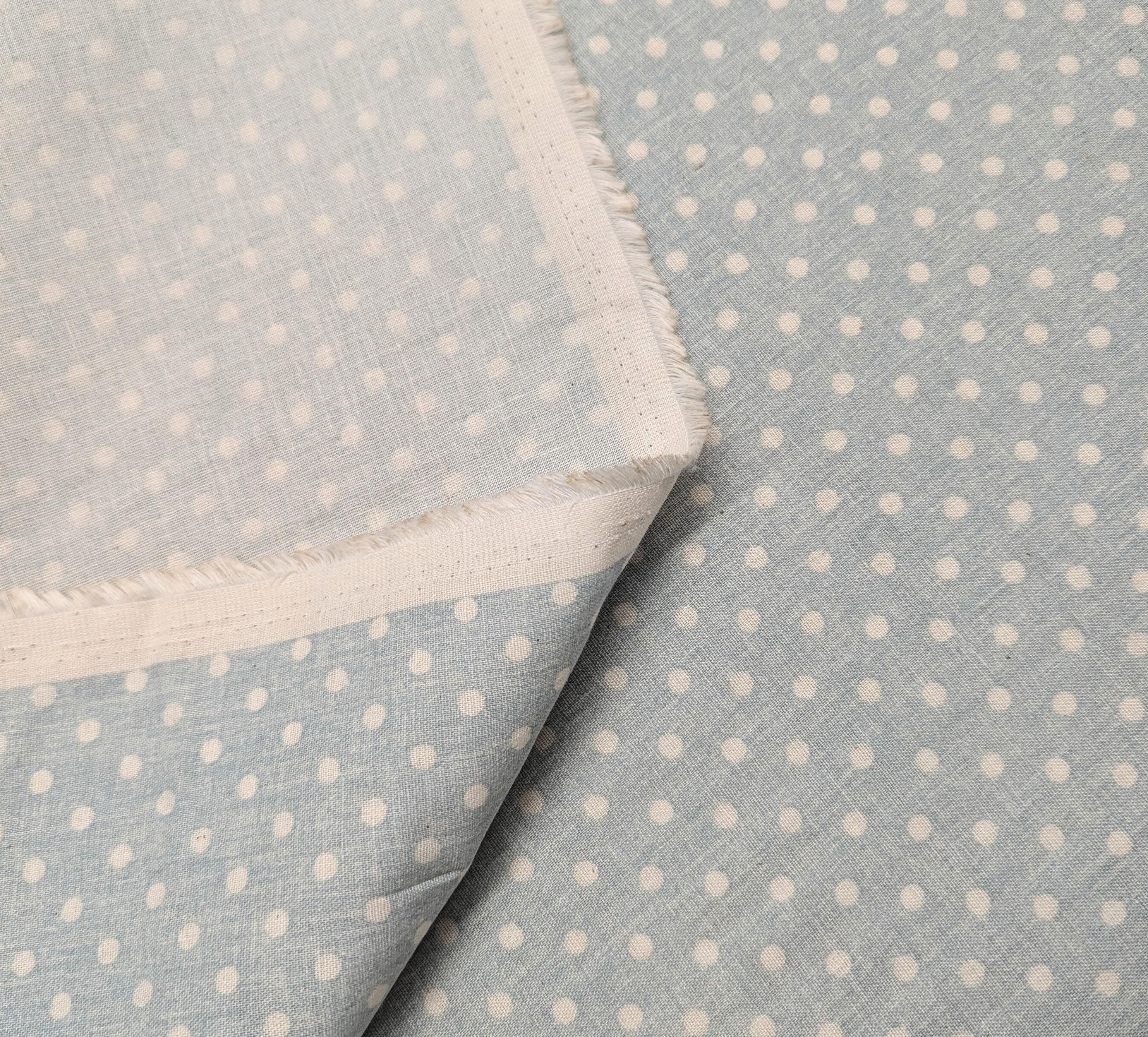 Sevenberry - Small Polka Dot Cotton Double Gauze - Baby Blue
