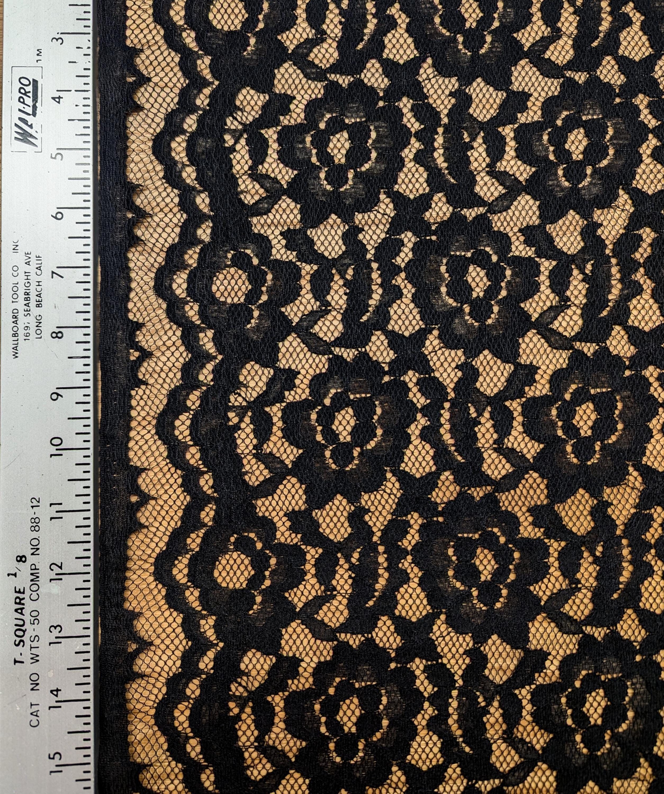 Japanese Flowered Lace 42866-4 black