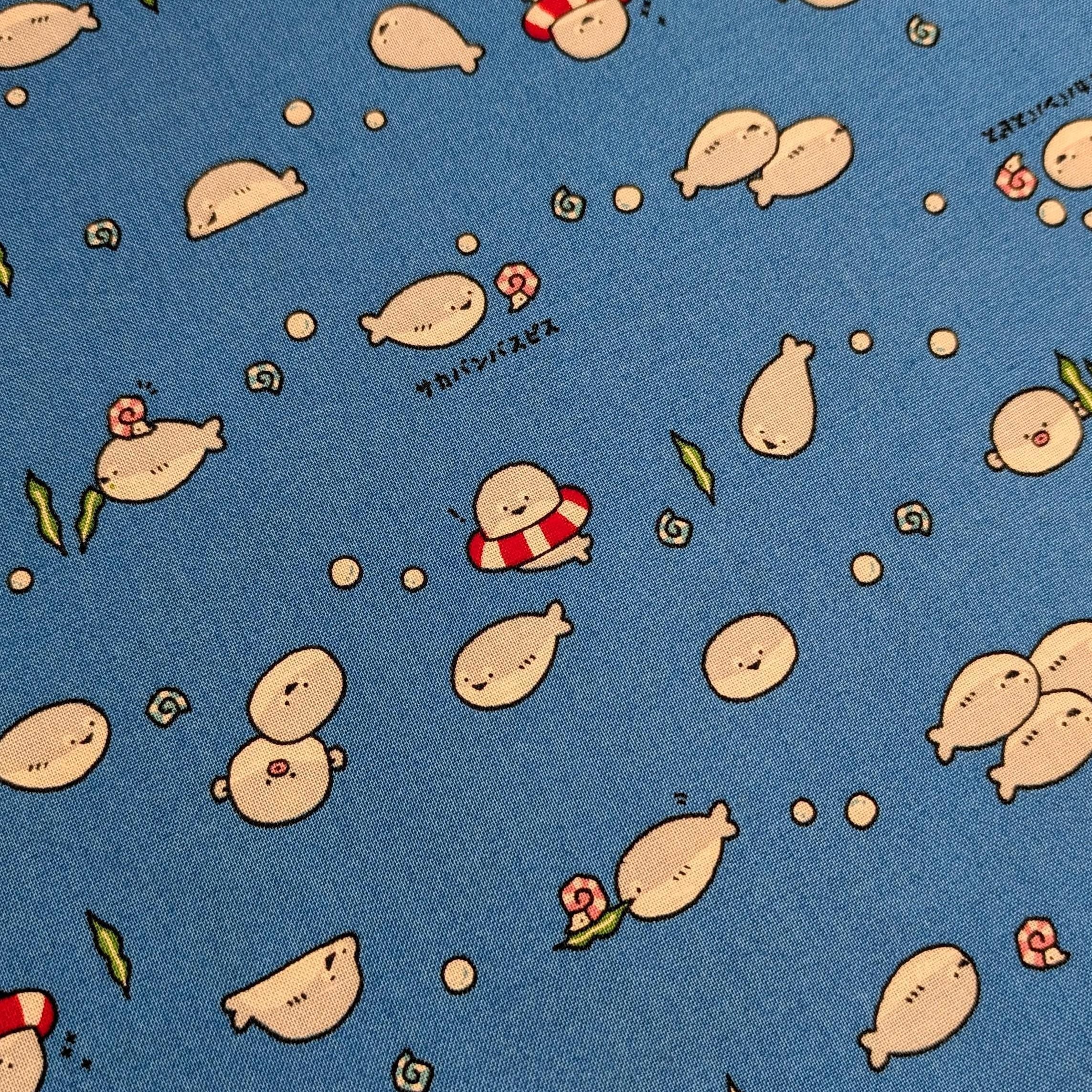Cosmo - NEW Tiny Whale Sharks Cotton - Medium Blue