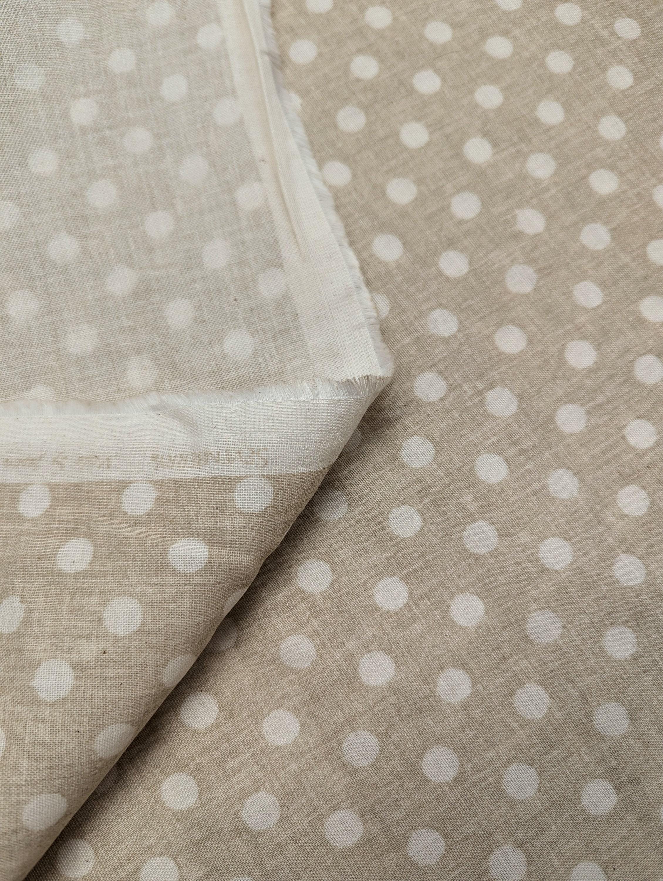 Sevenberry - Medium Polka Dot Cotton Double Gauze - Doe Brown