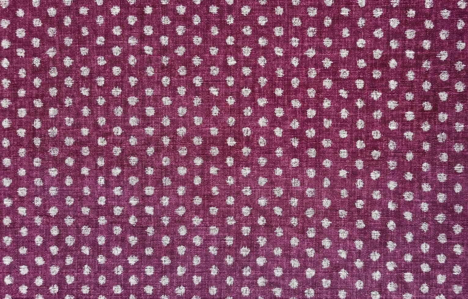 Morikiku Small Dots Japanese cotton dobby fabric M12000-A12 purple plum