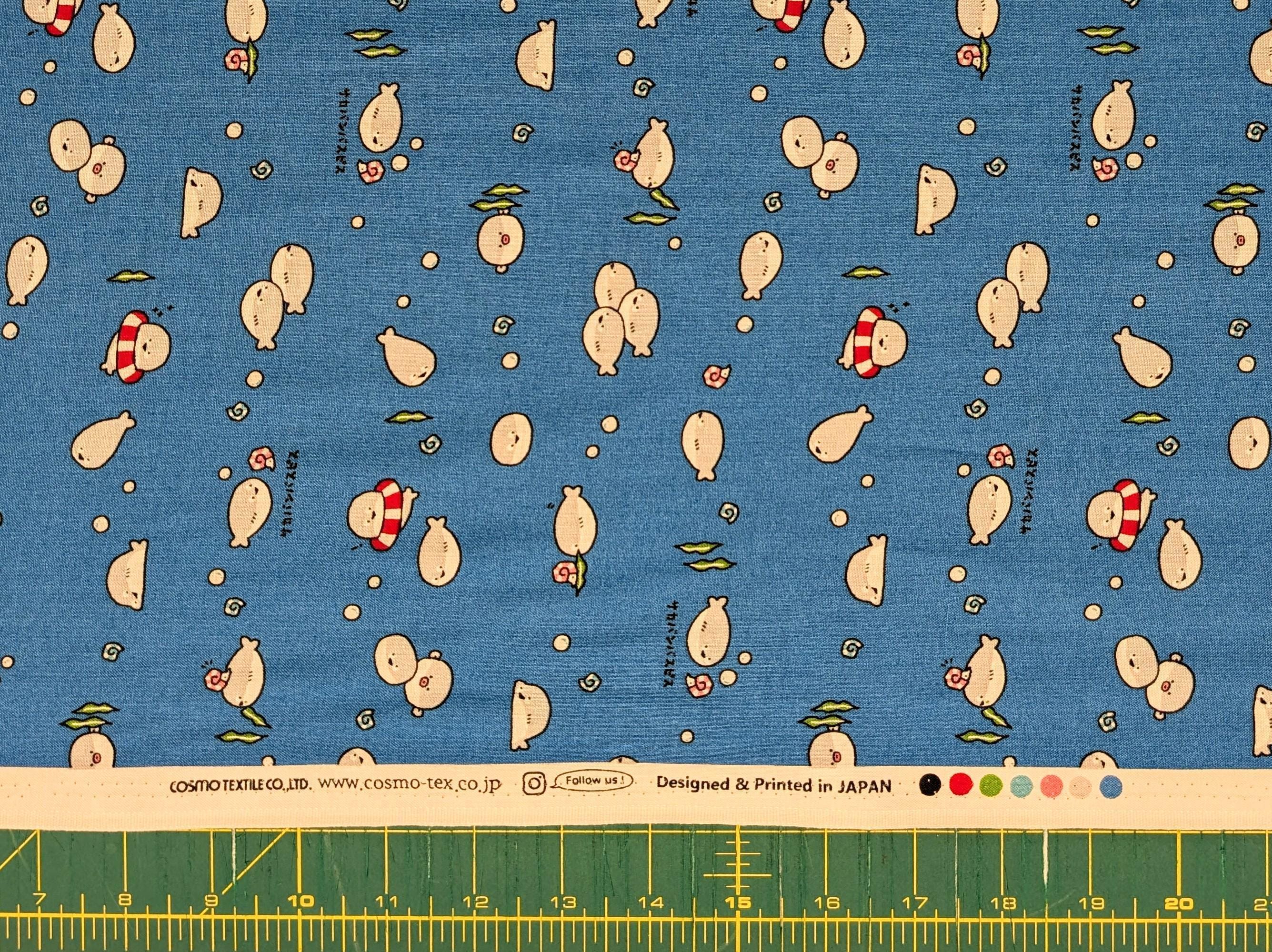 Cosmo - NEW Tiny Whale Sharks Cotton - Medium Blue