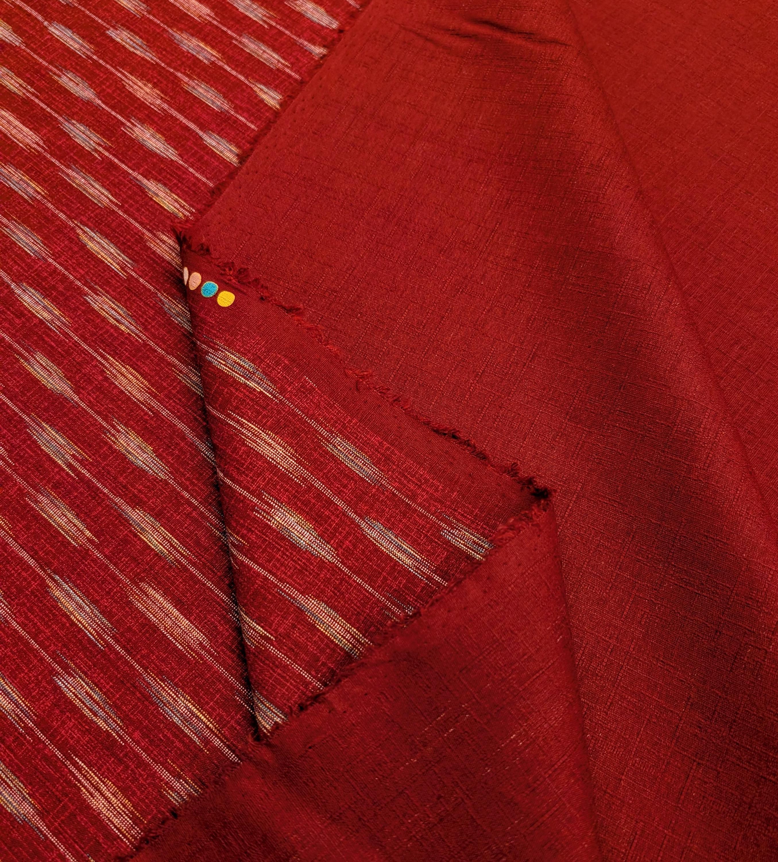 Morikiku - Arrows Cotton Dobby - Red