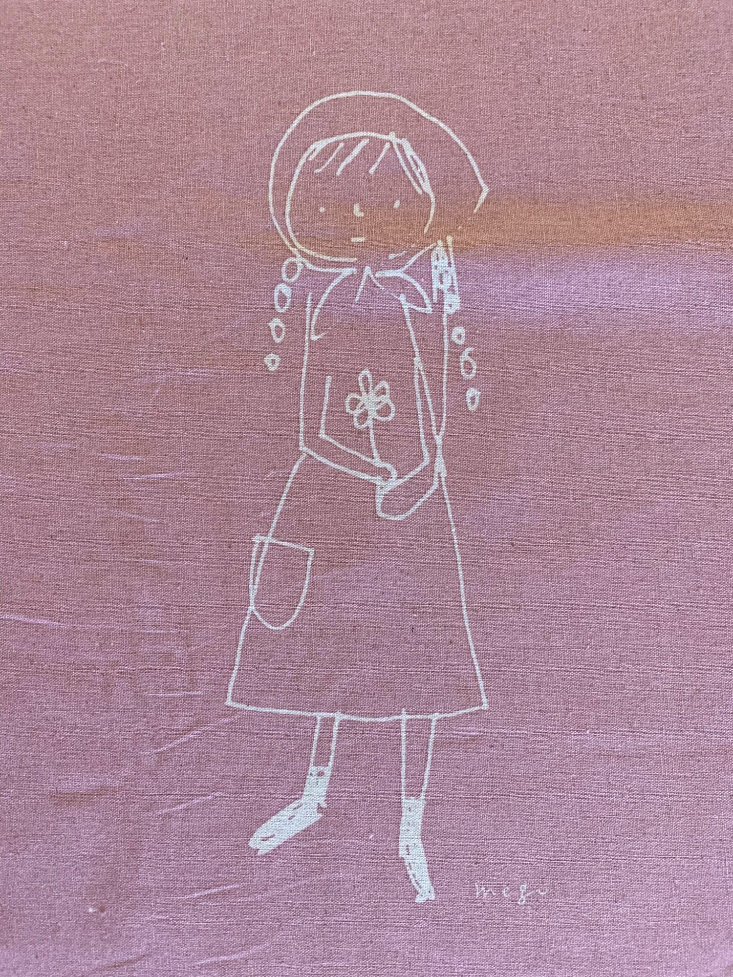 Kei - Megumi Sakakibara Collection Cotton Linen Panel - Pink