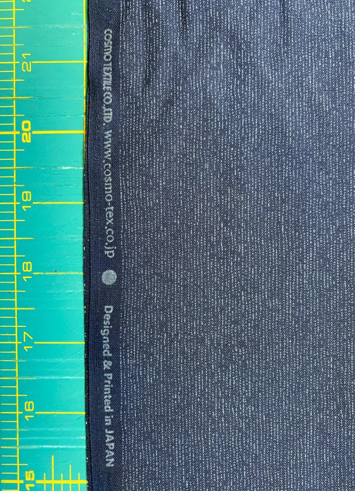 Cosmo - Rustic Pinstripe Quilt Cotton - Navy Blue Gray
